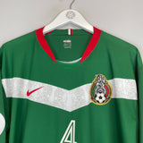 Shop 2006/07 MEXICO R.MARQUEZ #4 L/S HOME SHIRT (XXL) NIKE, classic football shirts, vintage football shirts & retro soccer jerseys at Cult Kits
