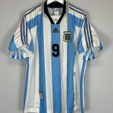 1998/99 ARGENTINA BATISTUTA #9 HOME SHIRT (L) ADIDAS
