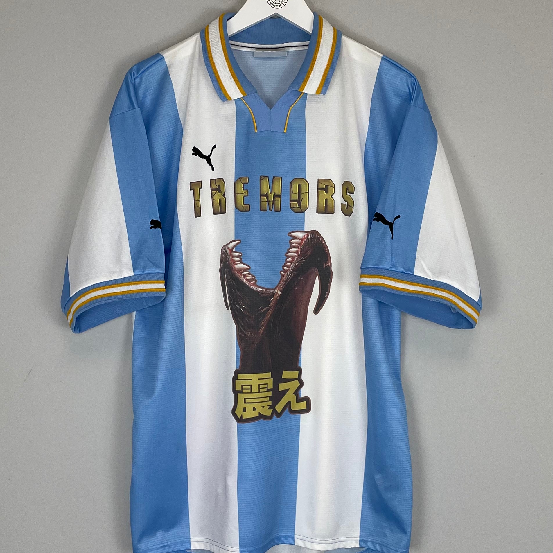 Shop 1999/00 TREMORS X JAPANESE MOVIE MASHUP SHIRT (XL) PUMA, classic football shirts, vintage football shirts & retro soccer jerseys at Cult Kits