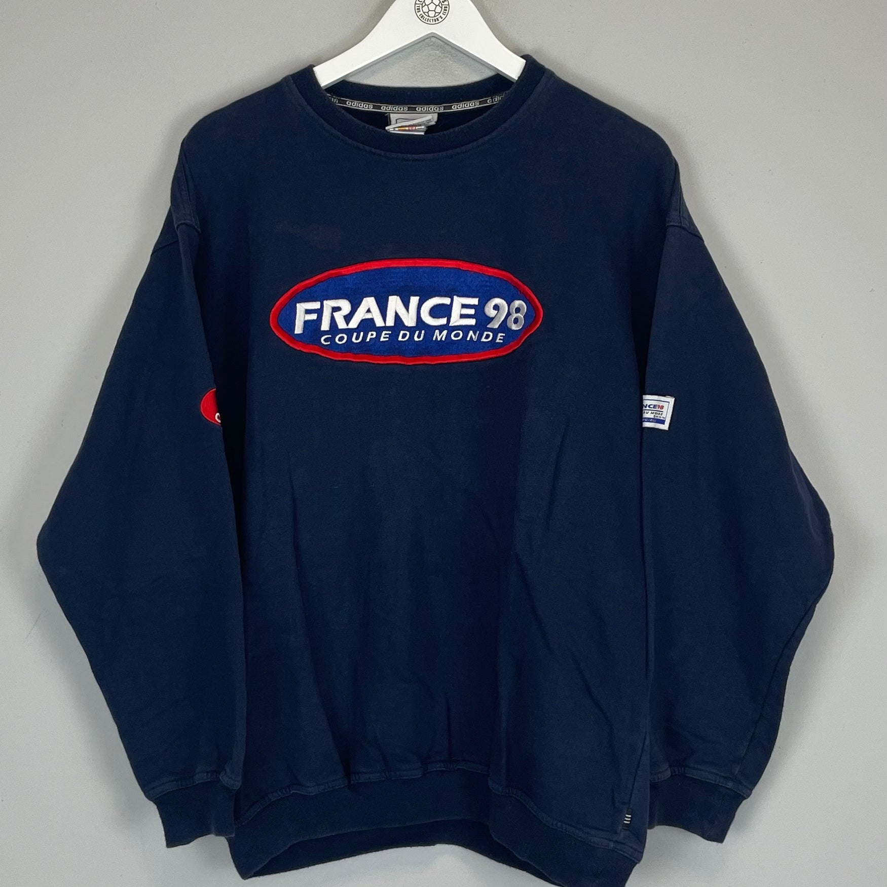Shop 1998 FRANCE COUPE DU MONDE JUMPER (M) ADIDAS, classic football shirts, vintage football shirts & retro soccer jerseys at Cult Kits