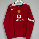 Shop 2004/06 MANCHESTER UNITED V.NISTELROOY #10 L/S HOME SHIRT (L) NIKE, classic football shirts, vintage football shirts & retro soccer jerseys at Cult Kits