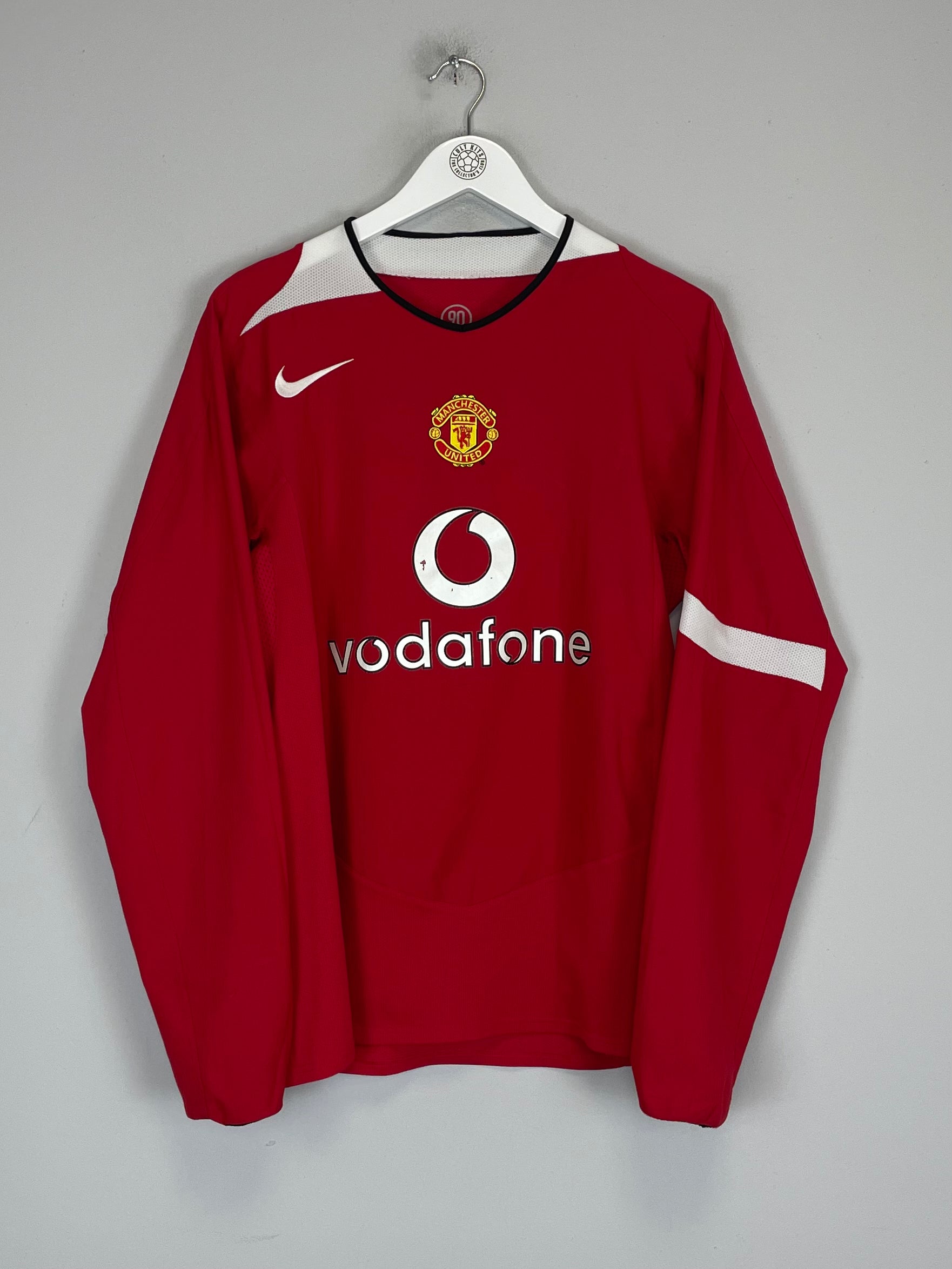 Shop 2004/06 MANCHESTER UNITED V.NISTELROOY #10 L/S HOME SHIRT (L) NIKE, classic football shirts, vintage football shirts & retro soccer jerseys at Cult Kits
