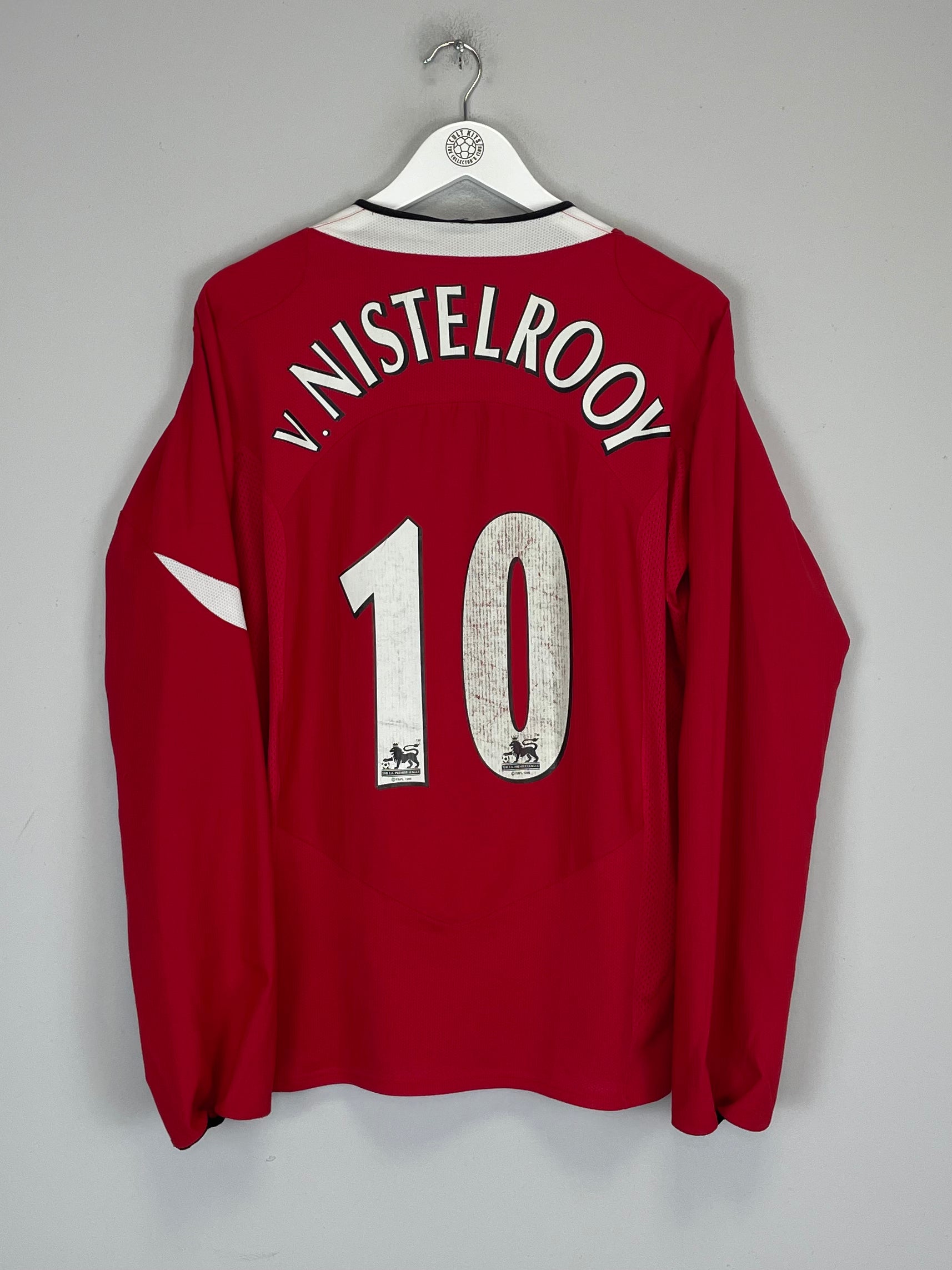 Shop 2004/06 MANCHESTER UNITED V.NISTELROOY #10 L/S HOME SHIRT (L) NIKE, classic football shirts, vintage football shirts & retro soccer jerseys at Cult Kits