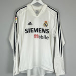 Shop 2003/05 REAL MADRID RONALDO #9 L/S HOME SHIRT (M) ADIDAS, classic football shirts, vintage football shirts & retro soccer jerseys at Cult Kits