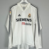 Shop 2003/05 REAL MADRID RONALDO #9 L/S HOME SHIRT (M) ADIDAS, classic football shirts, vintage football shirts & retro soccer jerseys at Cult Kits