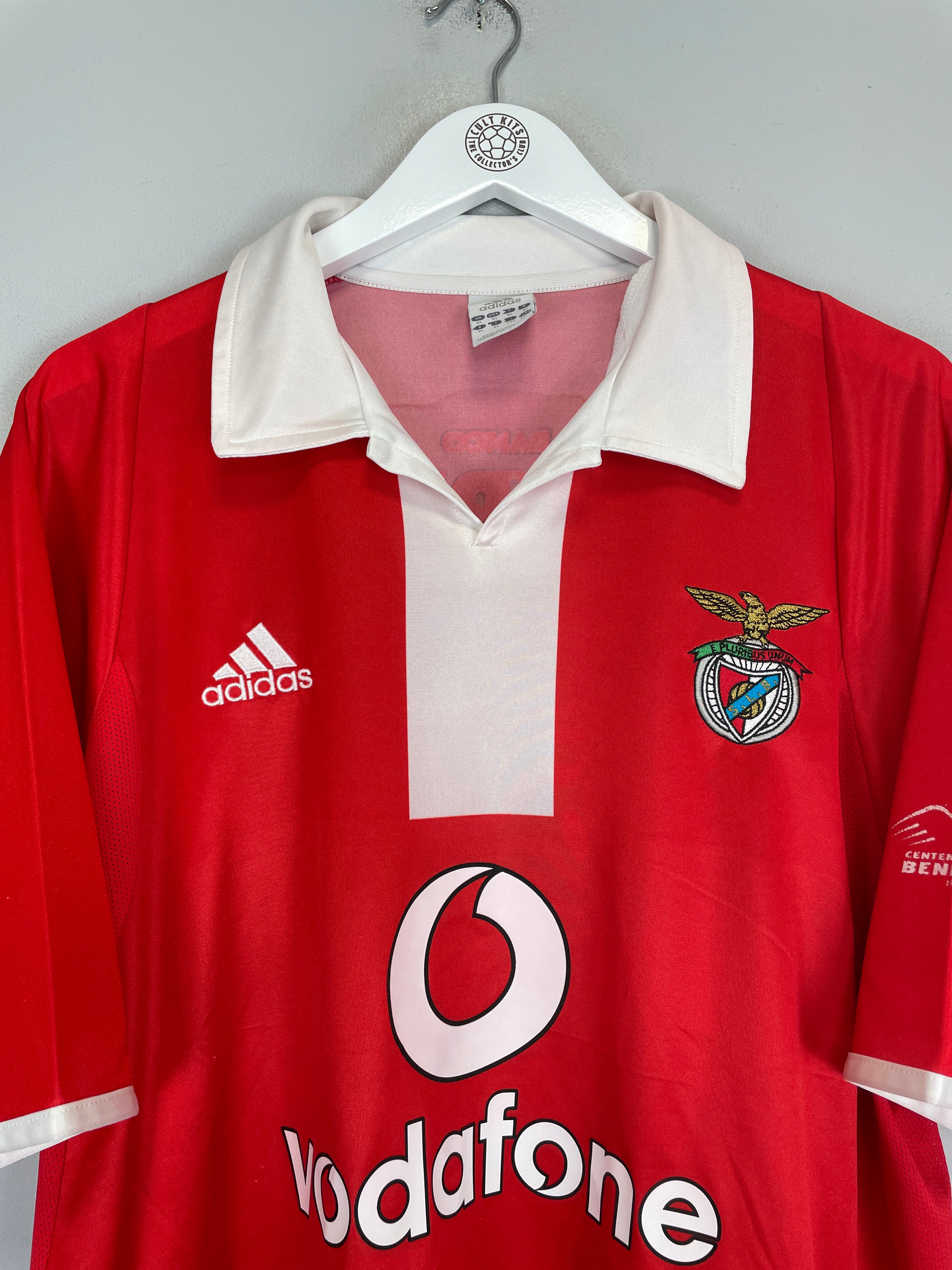 Shop 2003/05 BENFICA FEHER #29 *CENTENARY* HOME SHIRT (XL) ADIDAS, classic football shirts, vintage football shirts & retro soccer jerseys at Cult Kits