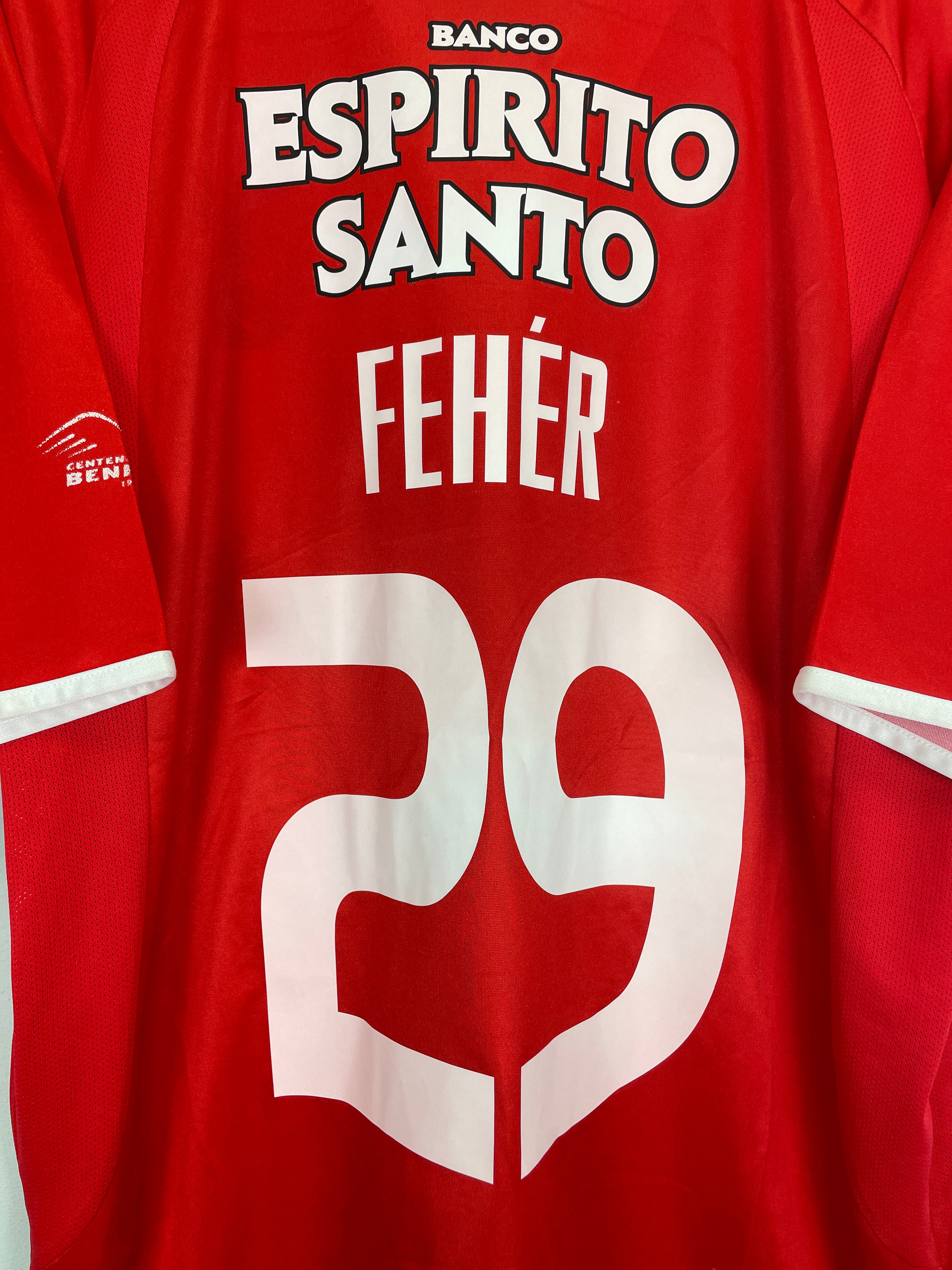 Shop 2003/05 BENFICA FEHER #29 *CENTENARY* HOME SHIRT (XL) ADIDAS, classic football shirts, vintage football shirts & retro soccer jerseys at Cult Kits
