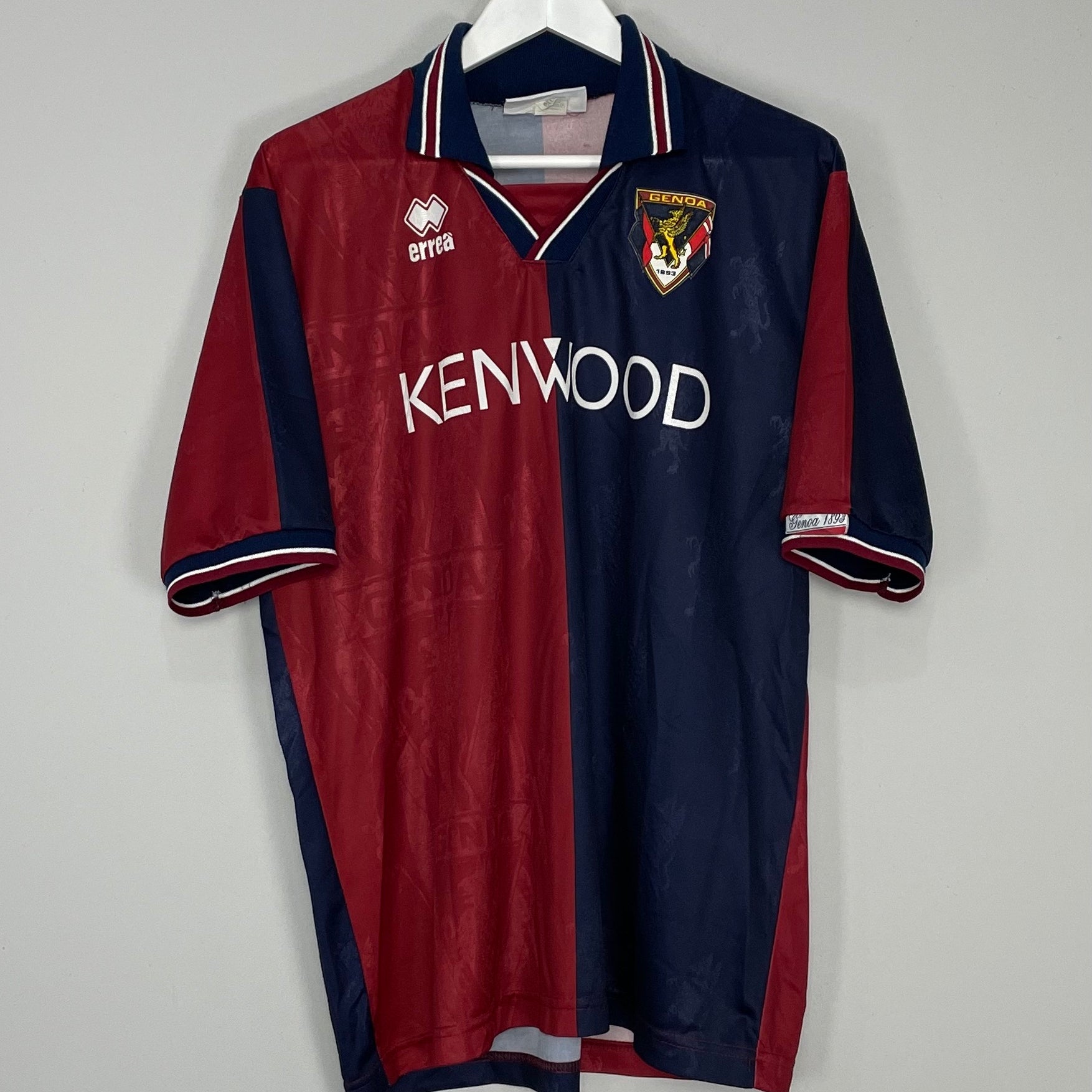 Shop 1994/95 GENOA MIURA #11 HOME SHIRT (L) ERREA, classic football shirts, vintage football shirts & retro soccer jerseys at Cult Kits