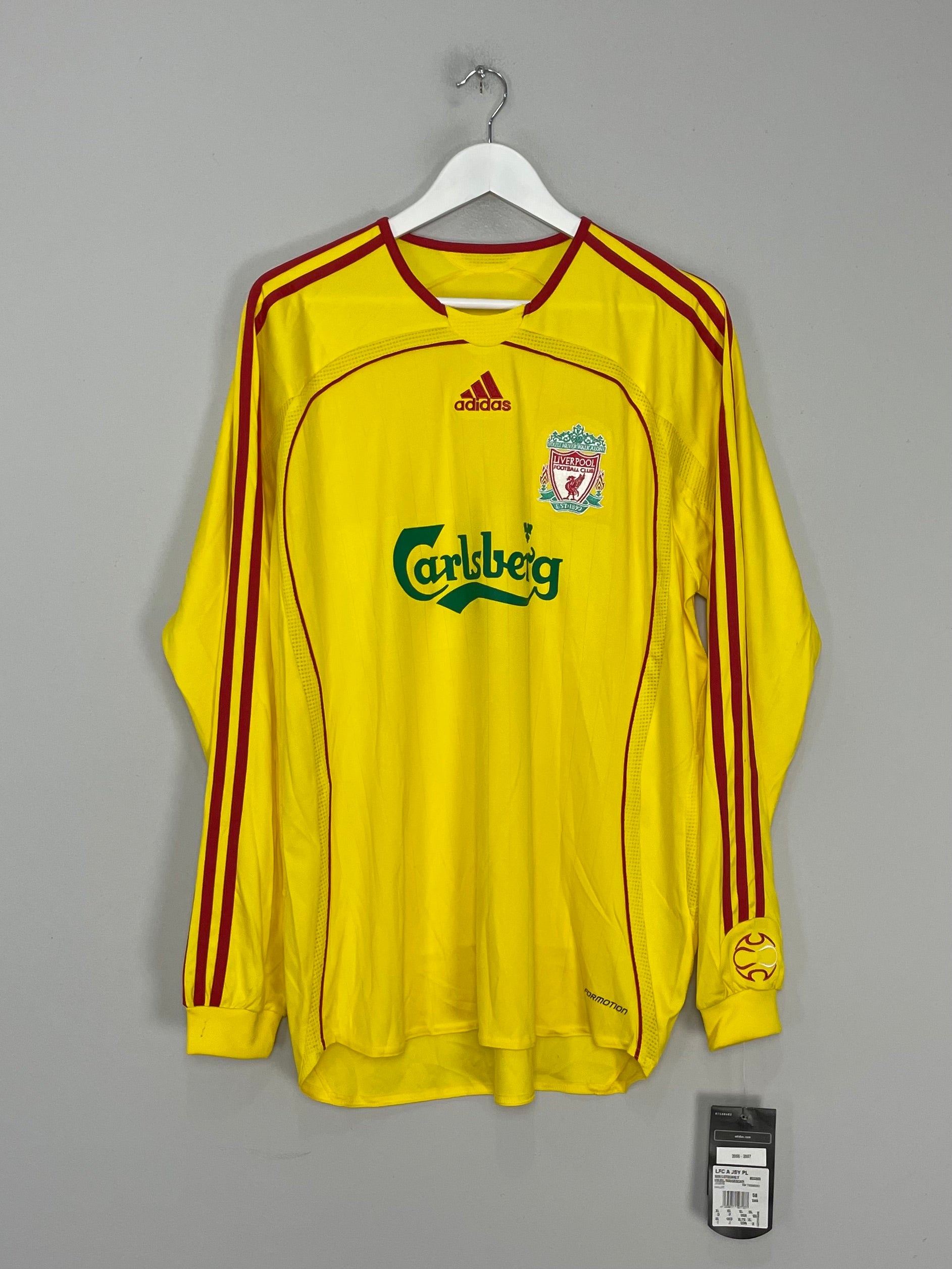 Shop 2006/07 LIVERPOOL CROUCH #15 *BNWT* L/S AWAY SHIRT (XL) ADIDAS, classic football shirts, vintage football shirts & retro soccer jerseys at Cult Kits