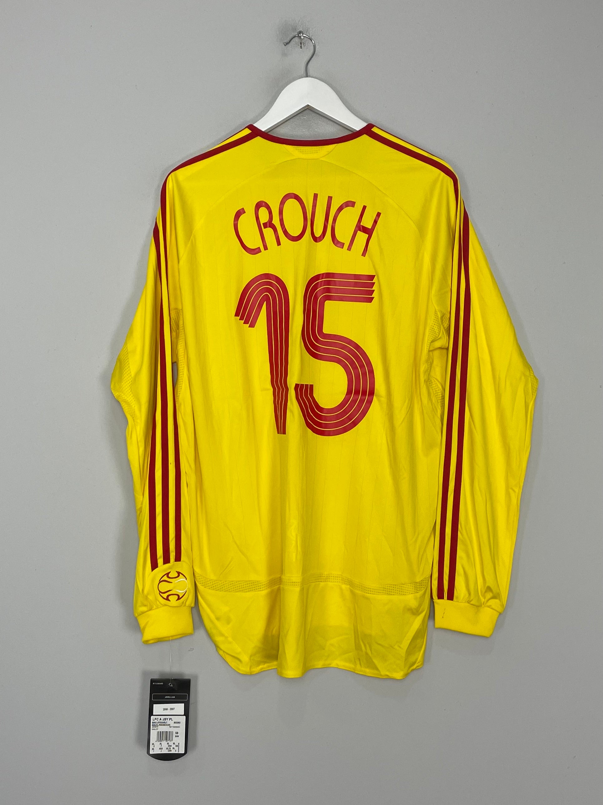 Shop 2006/07 LIVERPOOL CROUCH #15 *BNWT* L/S AWAY SHIRT (XL) ADIDAS, classic football shirts, vintage football shirts & retro soccer jerseys at Cult Kits