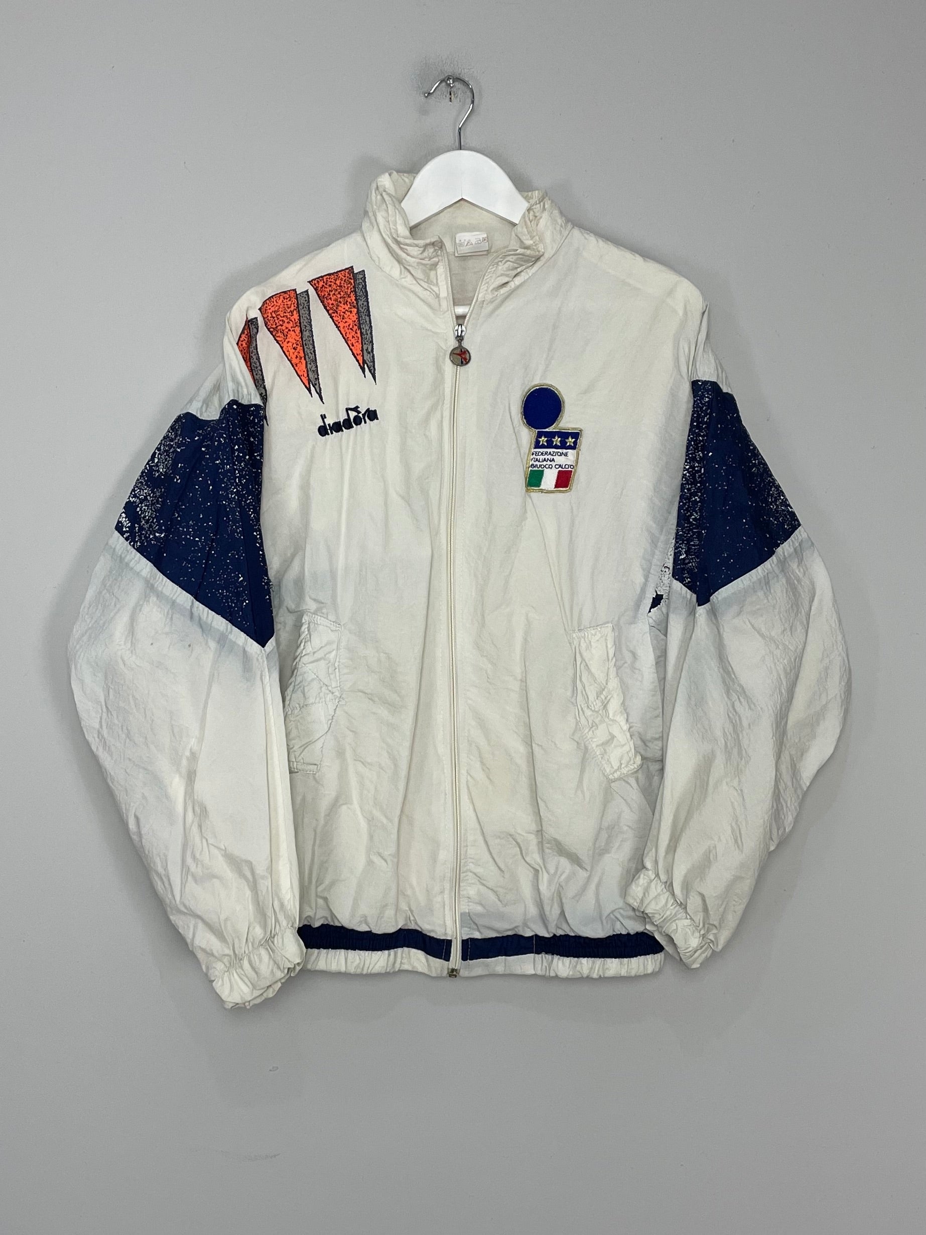 Shop 1992/94 ITALY TRACK JACKET (M) DIADORA, classic football shirts, vintage football shirts & retro soccer jerseys at Cult Kits
