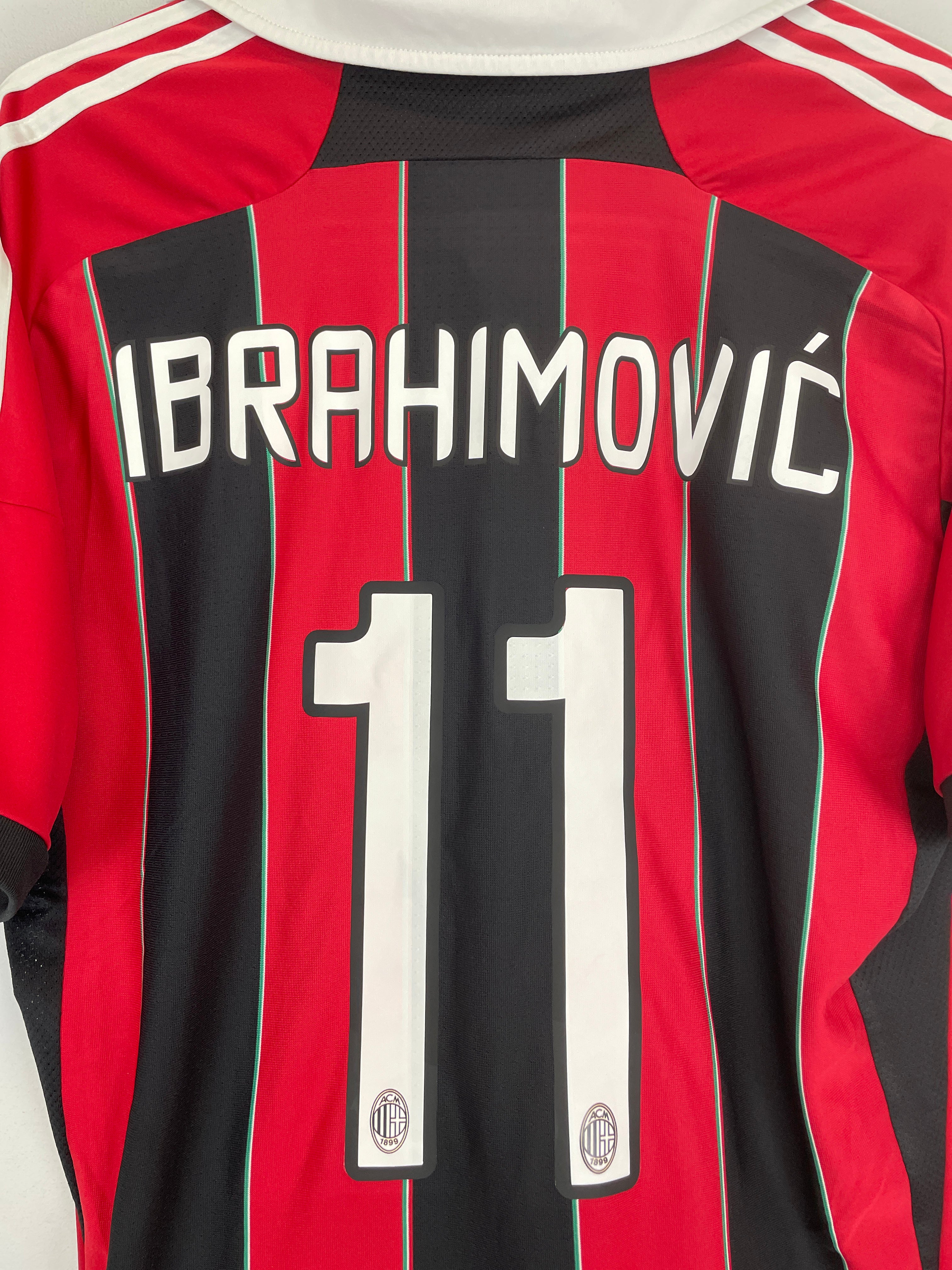 Shop 2012/13 AC MILAN IBRAHIMOVIC #11 HOME SHIRT (L) ADIDAS, classic football shirts, vintage football shirts & retro soccer jerseys at Cult Kits