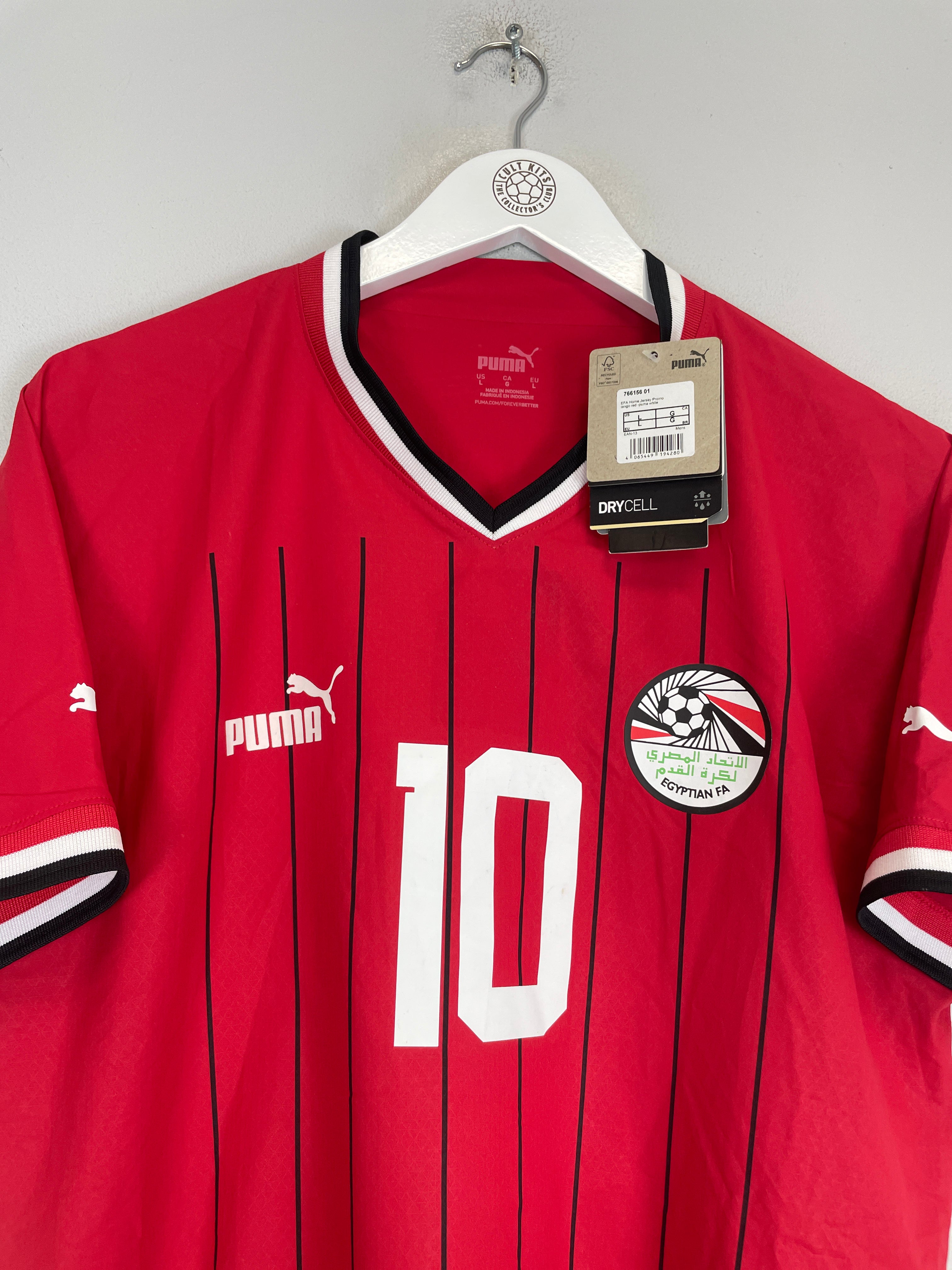 Shop 2022/23 EGYPT SALAH #11 *BNWT* AUTHENTIC HOME SHIRT (L) PUMA, classic football shirts, vintage football shirts & retro soccer jerseys at Cult Kits