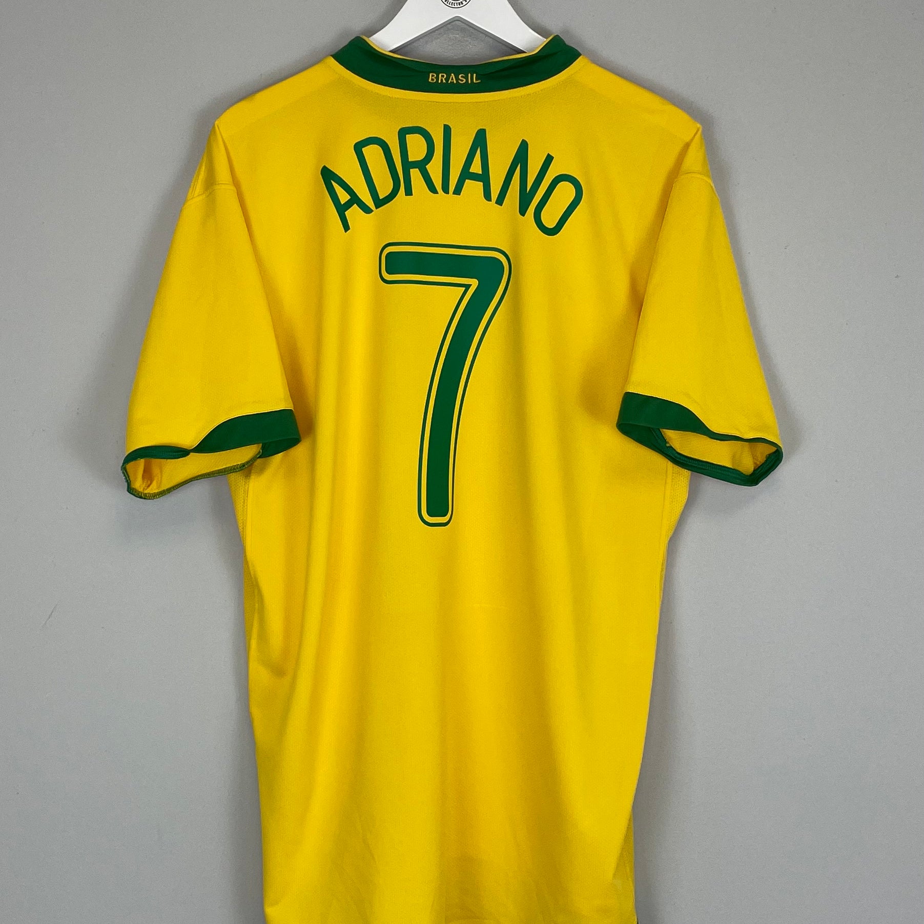 Shop 2006/07 BRAZIL ADRIANO #7 HOME SHIRT (XL) NIKE, classic football shirts, vintage football shirts & retro soccer jerseys at Cult Kits