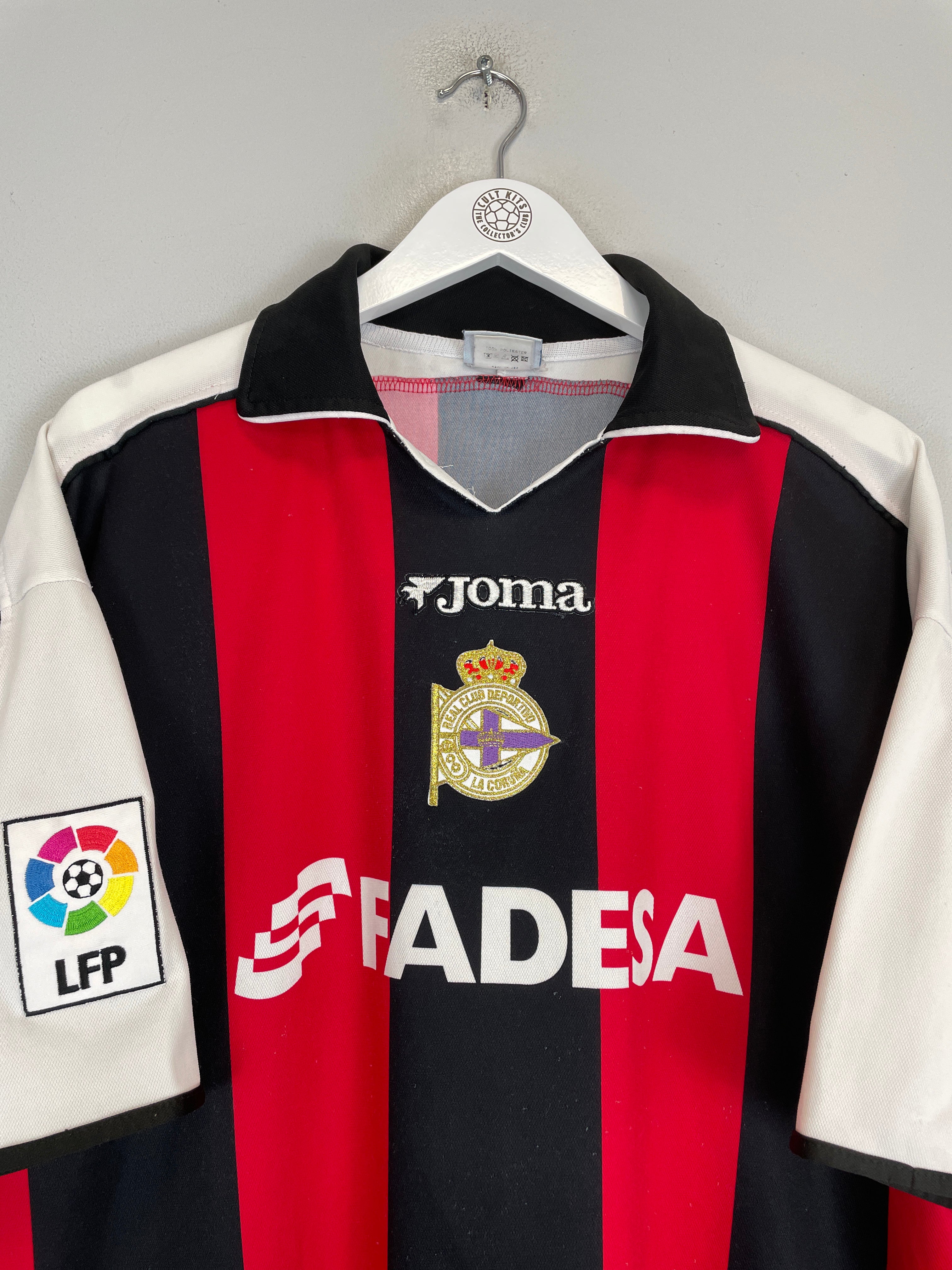 Shop 2001/02 DEPORTIVO LA CORUNA D.TRISTAN #9 AWAY SHIRT (XL) JOMA, classic football shirts, vintage football shirts & retro soccer jerseys at Cult Kits