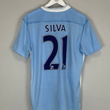Shop 2011/12 MANCHESTER CITY SILVA #21 HOME SHIRT (L) UMBRO, classic football shirts, vintage football shirts & retro soccer jerseys at Cult Kits