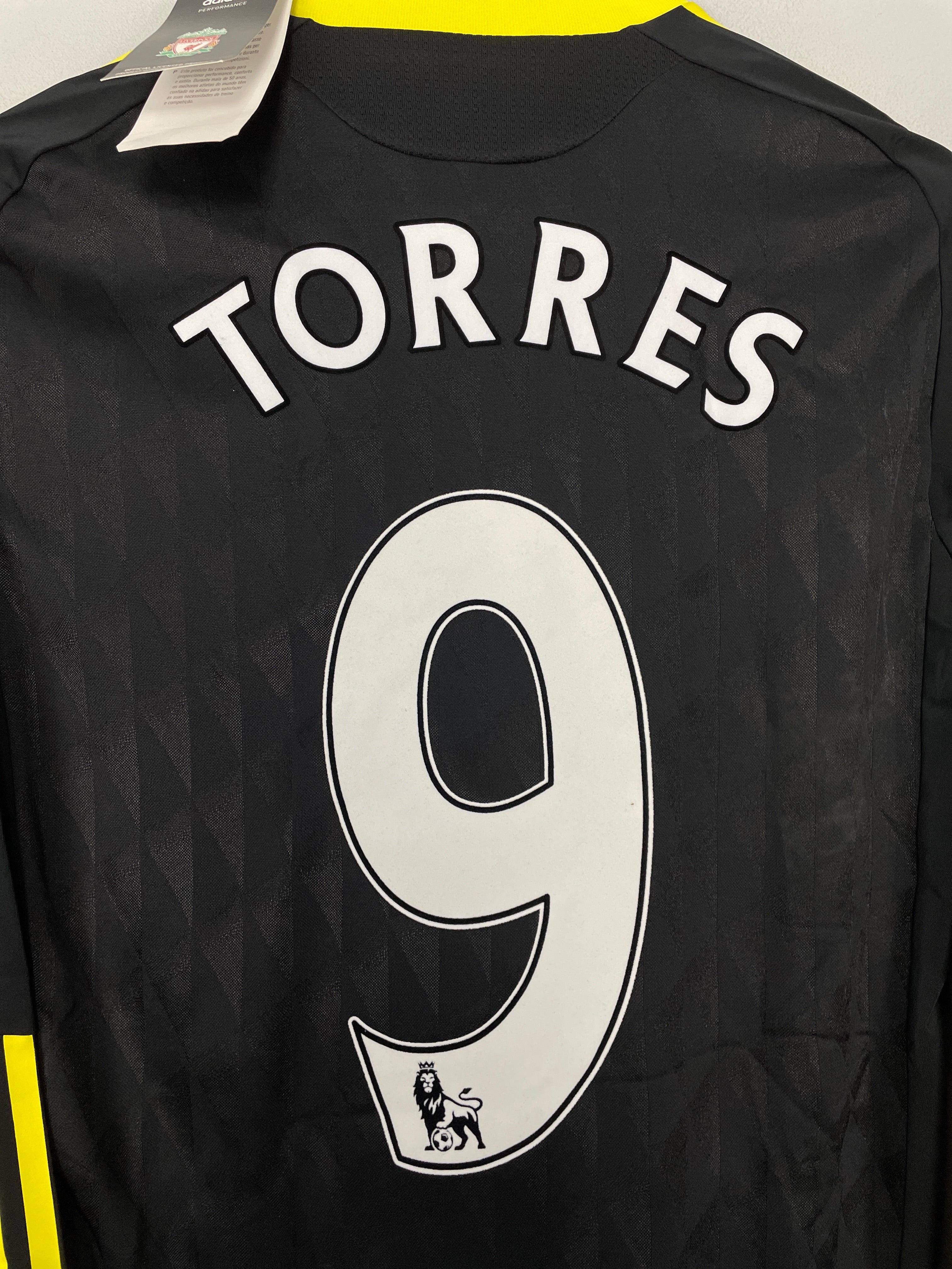 Shop 2010/11 LIVERPOOL TORRES #9 *PLAYER ISSUE* BNWT L/S THIRD SHIRT (L) ADIDAS, classic football shirts, vintage football shirts & retro soccer jerseys at Cult Kits