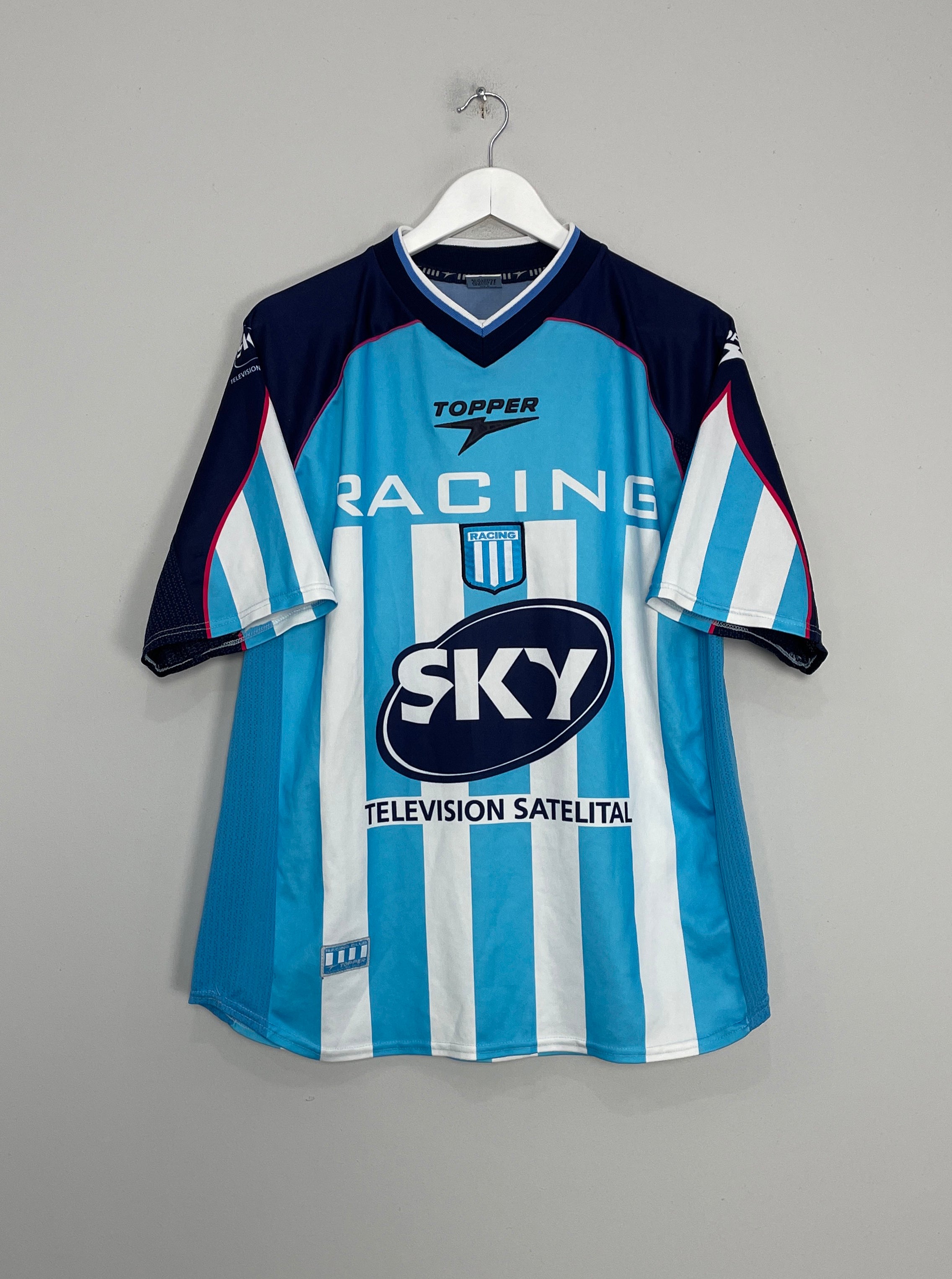 Shop 2001/02 RACING CLUB #9 HOME SHIRT (XL) TOPPER, classic football shirts, vintage football shirts & retro soccer jerseys at Cult Kits