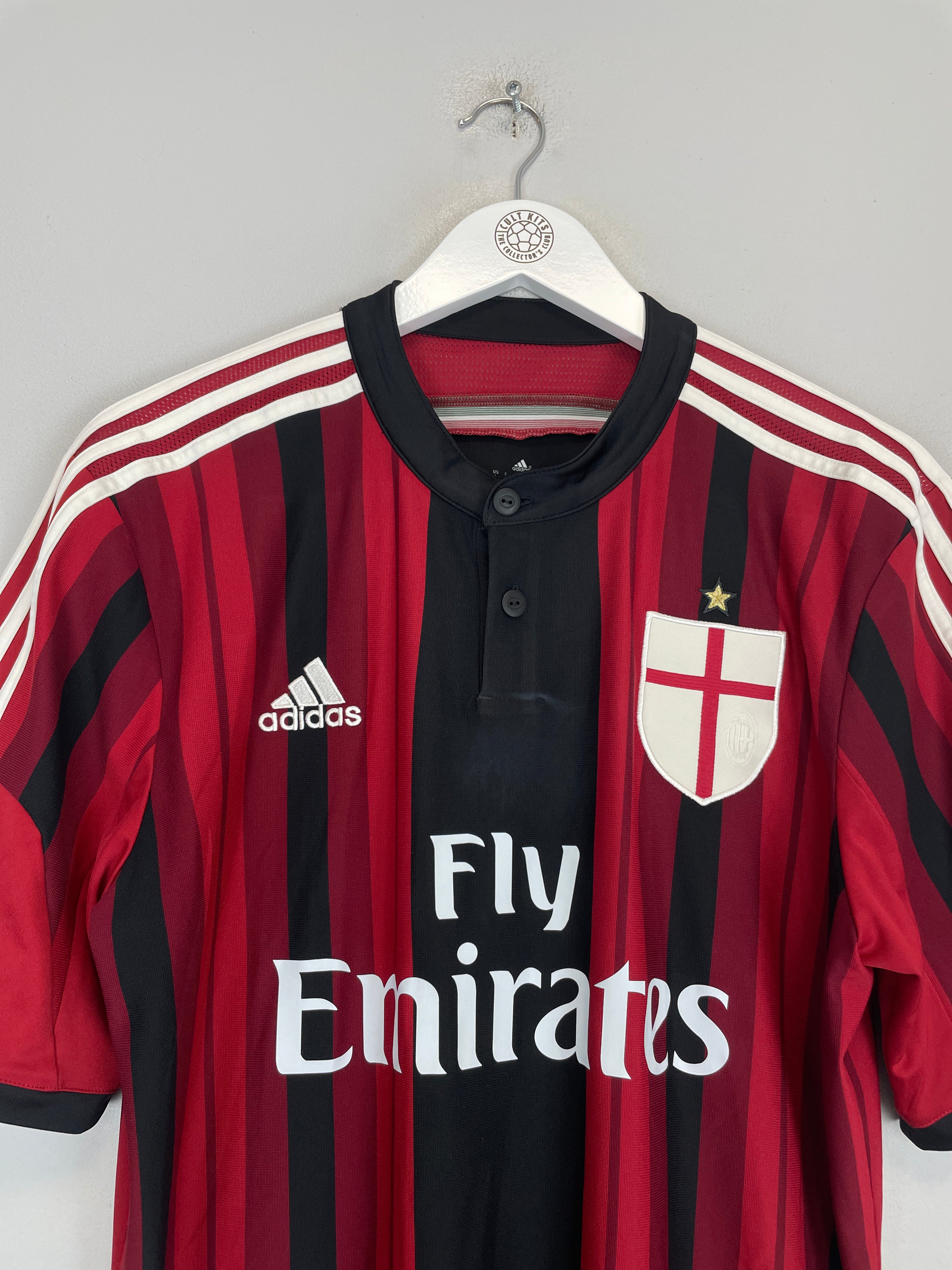 Shop 2014/15 AC MILAN HONDA #10 HOME SHIRT (L) ADIDAS, classic football shirts, vintage football shirts & retro soccer jerseys at Cult Kits