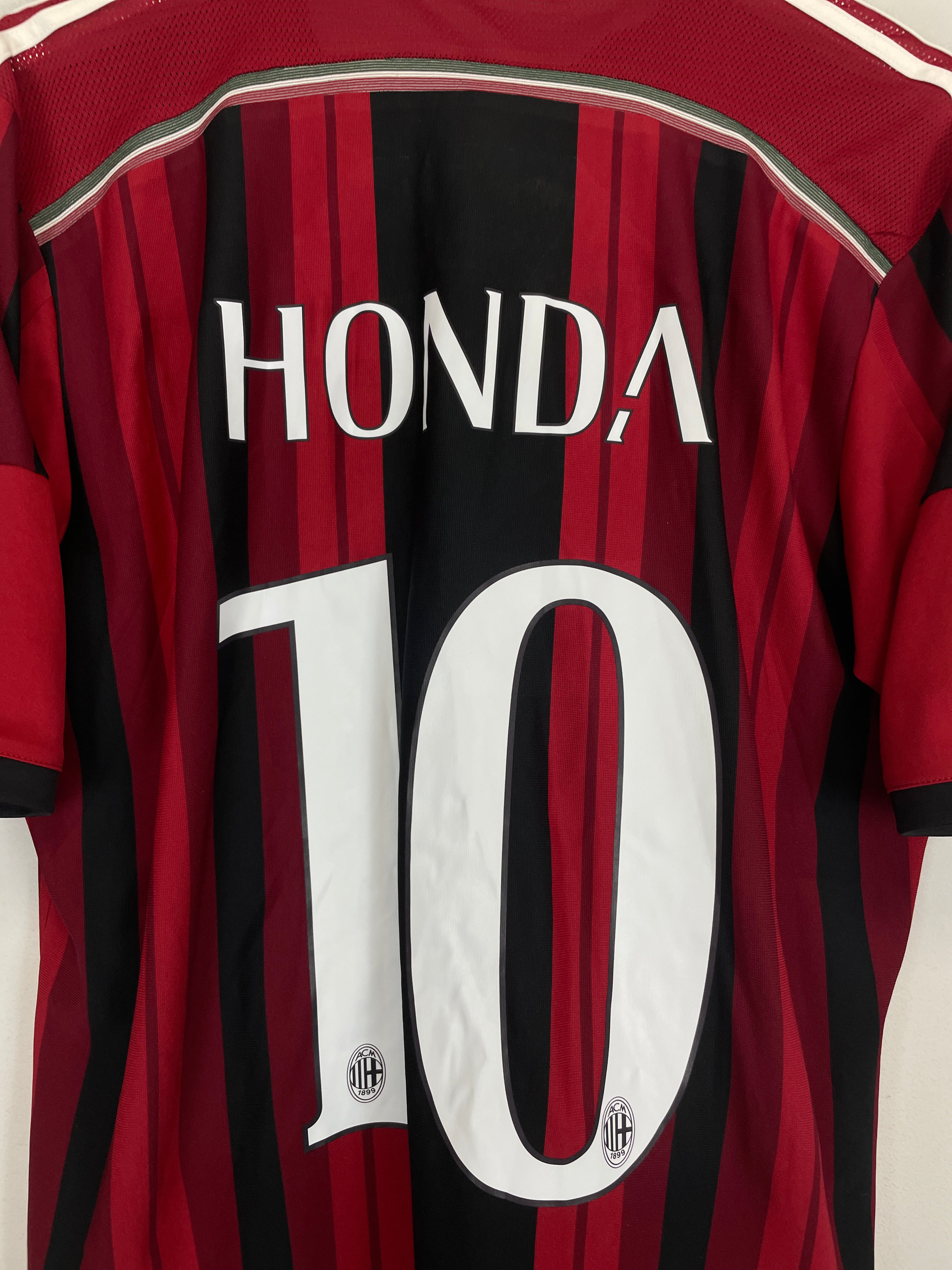 Shop 2014/15 AC MILAN HONDA #10 HOME SHIRT (L) ADIDAS, classic football shirts, vintage football shirts & retro soccer jerseys at Cult Kits