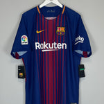 Shop 2017/18 BARCELONA MESSI #10 *BNWT* HOME SHIRT (XL) NIKE, classic football shirts, vintage football shirts & retro soccer jerseys at Cult Kits