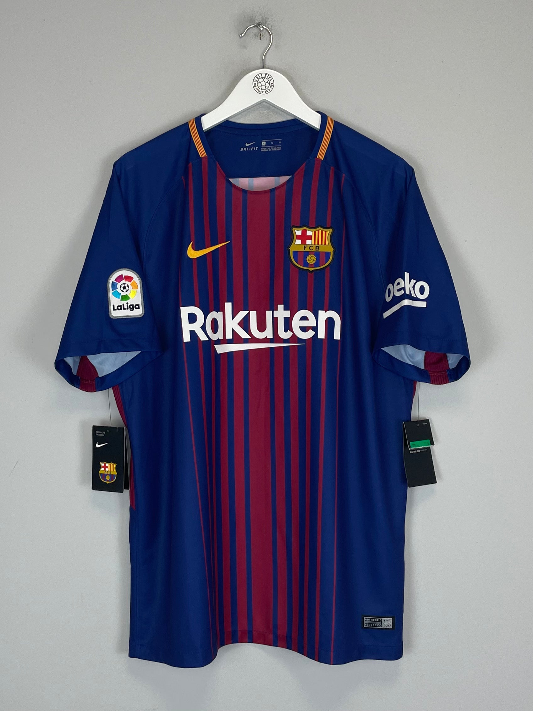Shop 2017/18 BARCELONA MESSI #10 *BNWT* HOME SHIRT (XL) NIKE, classic football shirts, vintage football shirts & retro soccer jerseys at Cult Kits