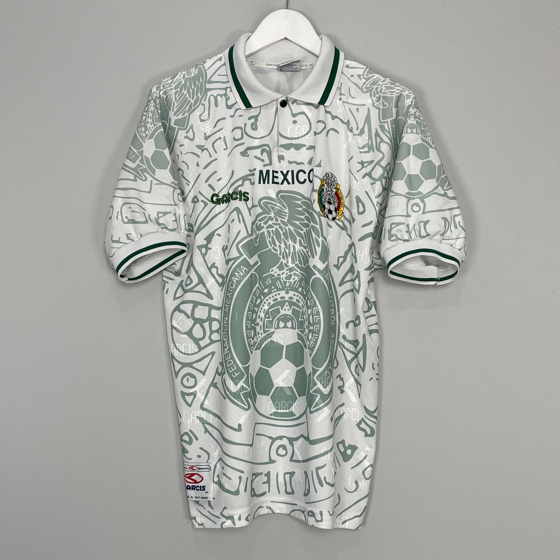 Shop 1999 MEXICO AWAY SHIRT (XL) GARCIS, classic football shirts, vintage football shirts & retro soccer jerseys at Cult Kits