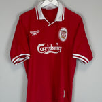 Shop 1996/98 LIVERPOOL FOWLER #9 HOME SHIRT (L) REEBOK, classic football shirts, vintage football shirts & retro soccer jerseys at Cult Kits