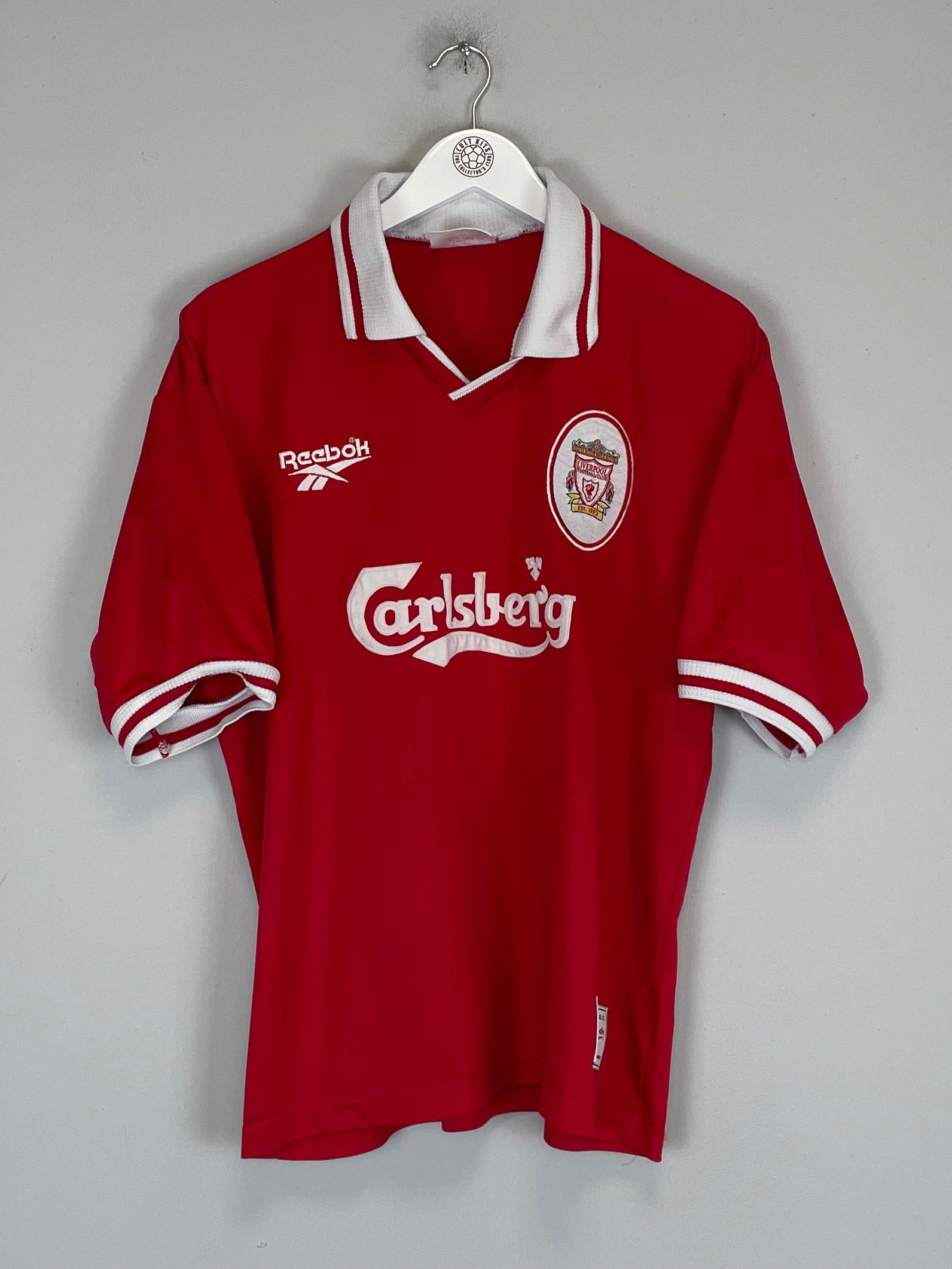 Shop 1996/98 LIVERPOOL FOWLER #9 HOME SHIRT (L) REEBOK, classic football shirts, vintage football shirts & retro soccer jerseys at Cult Kits