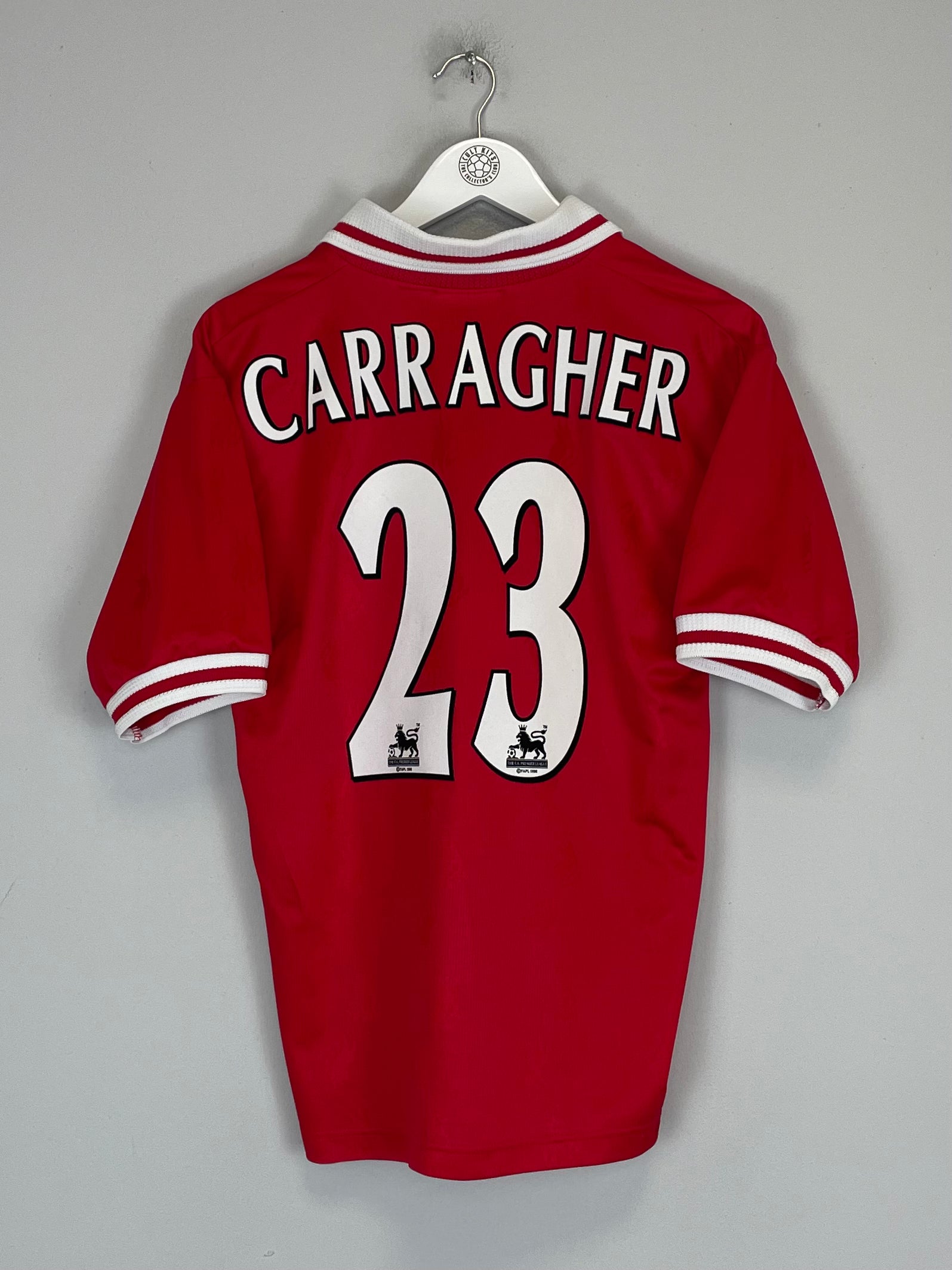 Shop 1996/98 LIVERPOOL CARRAGHER #23 HOME SHIRT (S) REEBOK, classic football shirts, vintage football shirts & retro soccer jerseys at Cult Kits