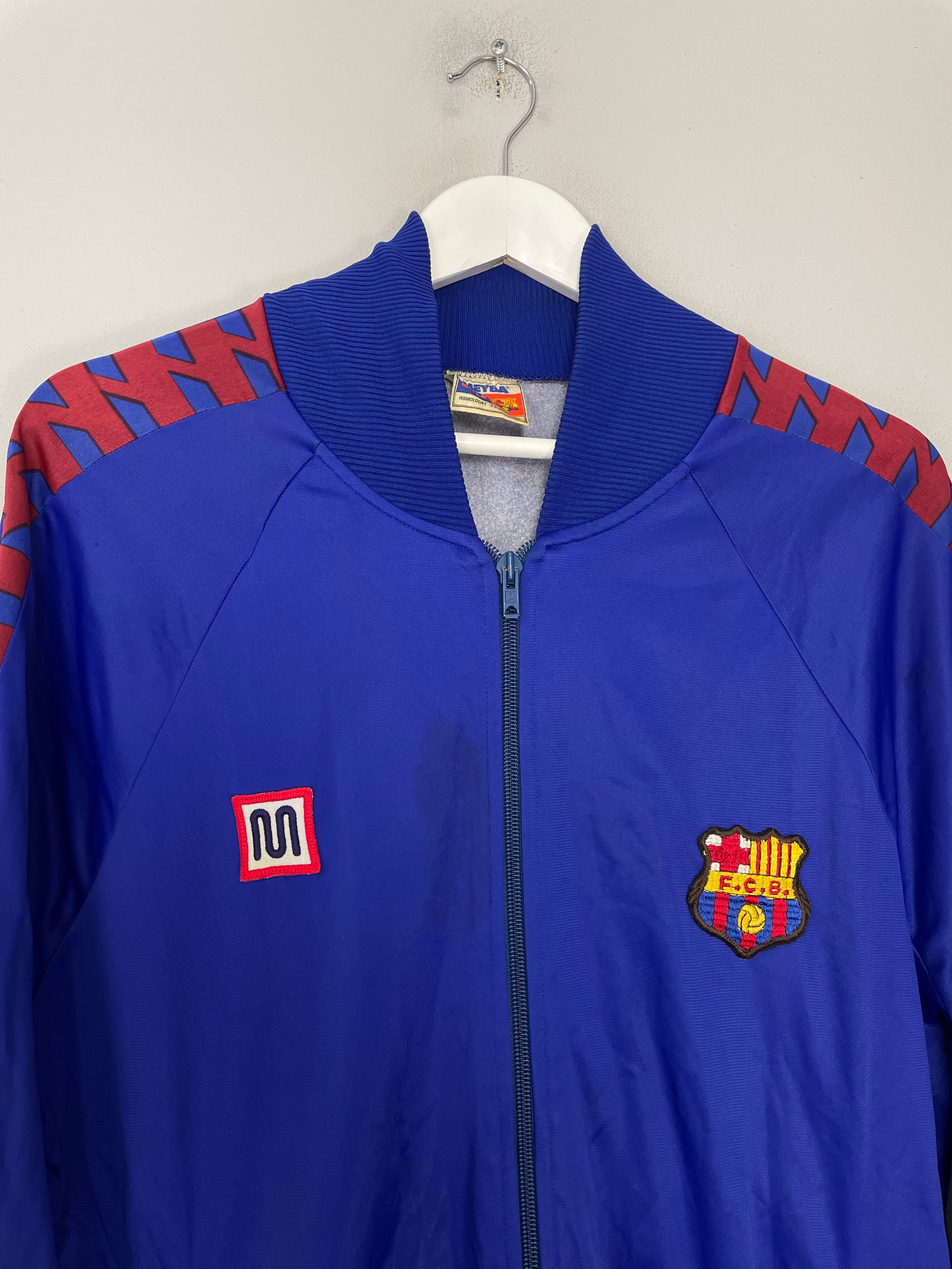 Shop 1984/89 BARCELONA TRACK JACKET (M) MEYBA, classic football shirts, vintage football shirts & retro soccer jerseys at Cult Kits