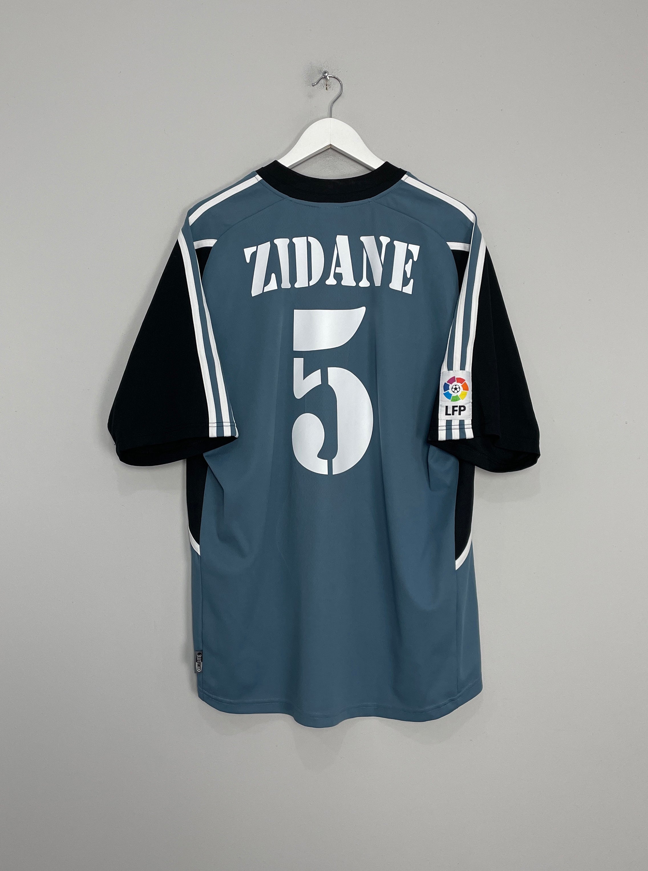 Shop 2001/02 REAL MADRID ZIDANE #5 THIRD SHIRT (XL) ADIDAS, classic football shirts, vintage football shirts & retro soccer jerseys at Cult Kits