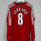 Shop 2006/08 LIVERPOOL GERRARD #8 L/S HOME SHIRT (L) ADIDAS, classic football shirts, vintage football shirts & retro soccer jerseys at Cult Kits
