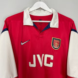 Shop 1998/99 ARSENAL BERGKAMP #10 HOME SHIRT (XXL) NIKE, classic football shirts, vintage football shirts & retro soccer jerseys at Cult Kits