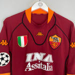 Shop 2001/02 ROMA BATISTUTA #20 C/L HOME SHIRT (XXL) KAPPA, classic football shirts, vintage football shirts & retro soccer jerseys at Cult Kits