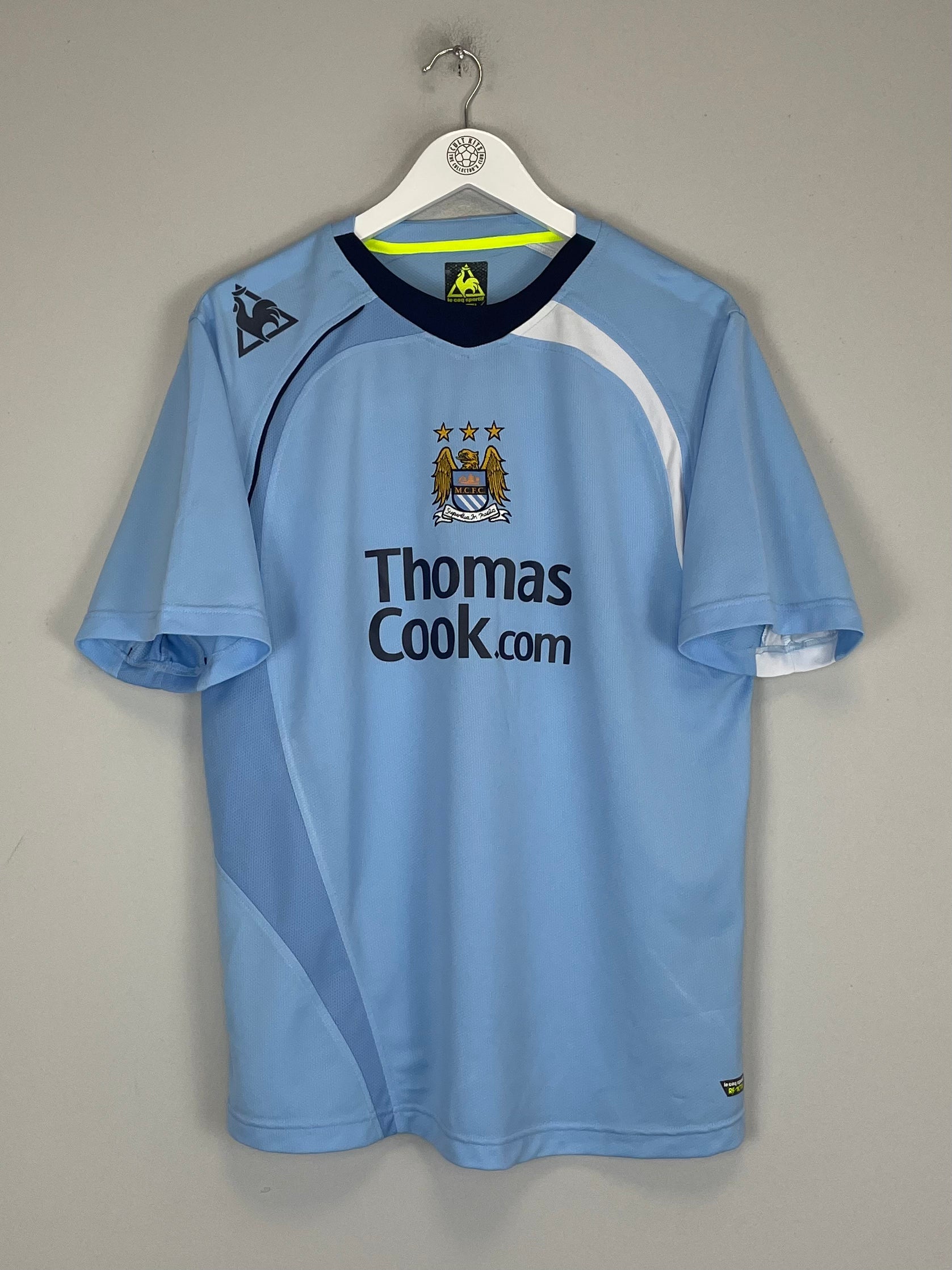 Shop 2008/09 MANCHESTER CITY KOMPANY #33 HOME SHIRT (L) LE COQ, classic football shirts, vintage football shirts & retro soccer jerseys at Cult Kits
