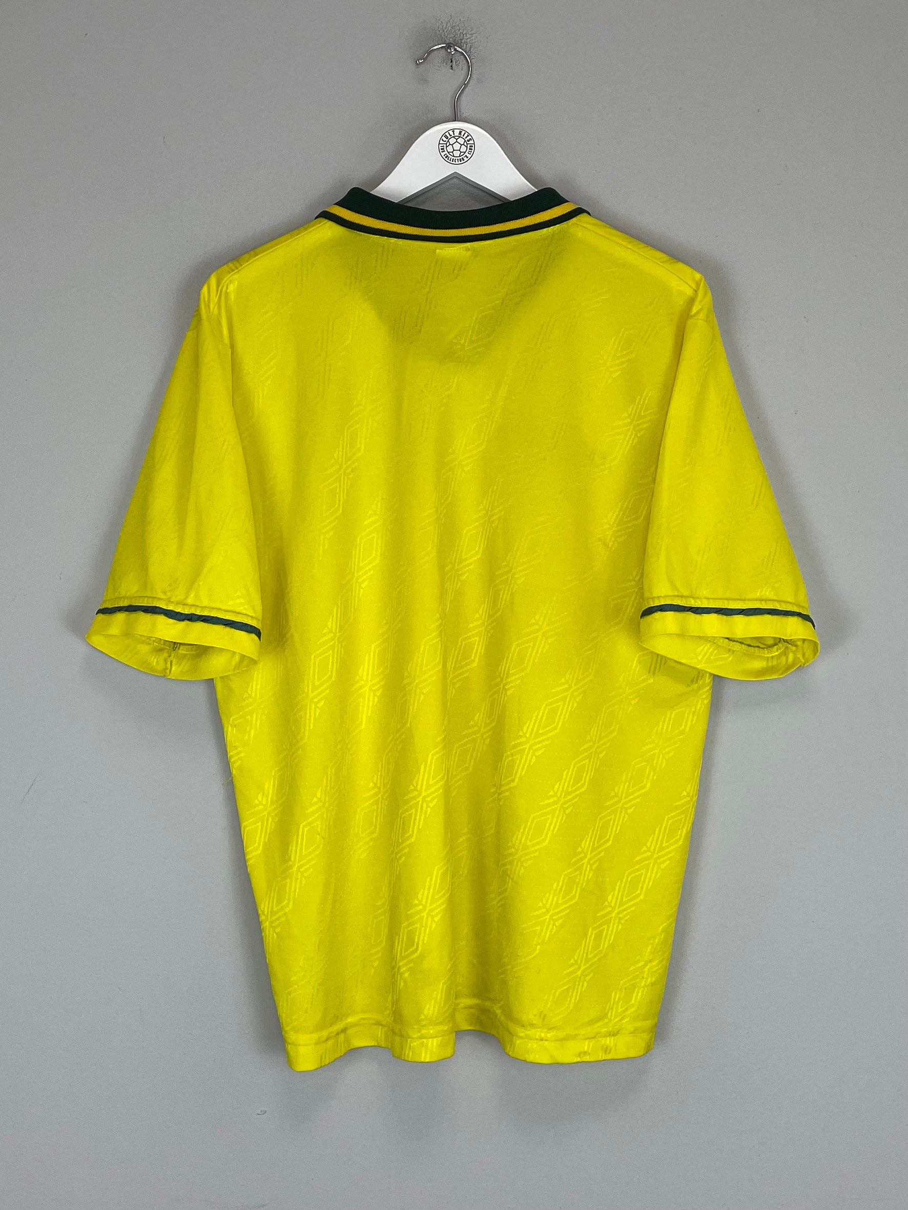 Shop 1994/97 BRAZIL HOME SHIRT (L) UMBRO, classic football shirts, vintage football shirts & retro soccer jerseys at Cult Kits