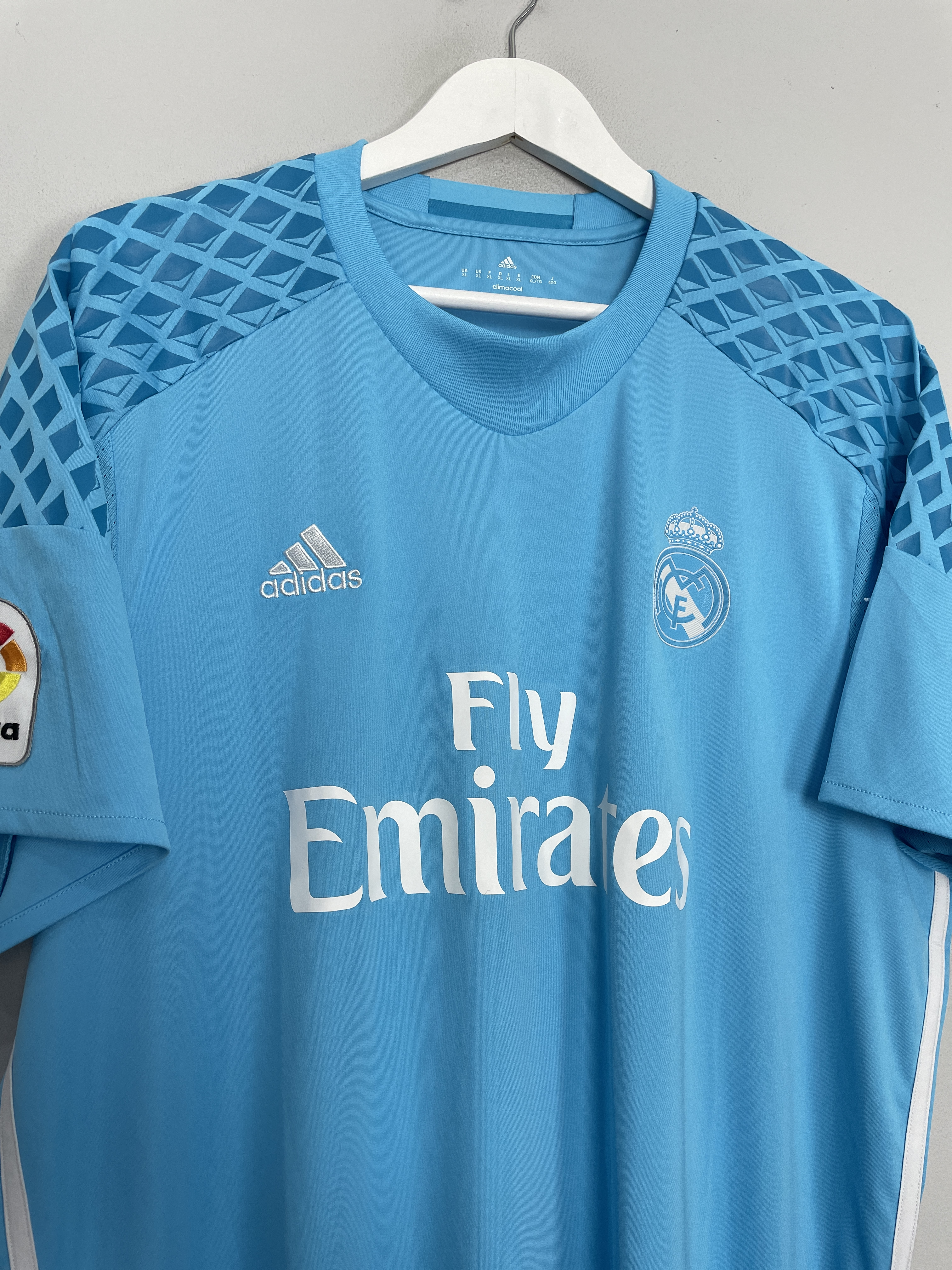 Shop 2016/17 REAL MADRID NAVAS #1 GK SHIRT (XL) ADIDAS, classic football shirts, vintage football shirts & retro soccer jerseys at Cult Kits