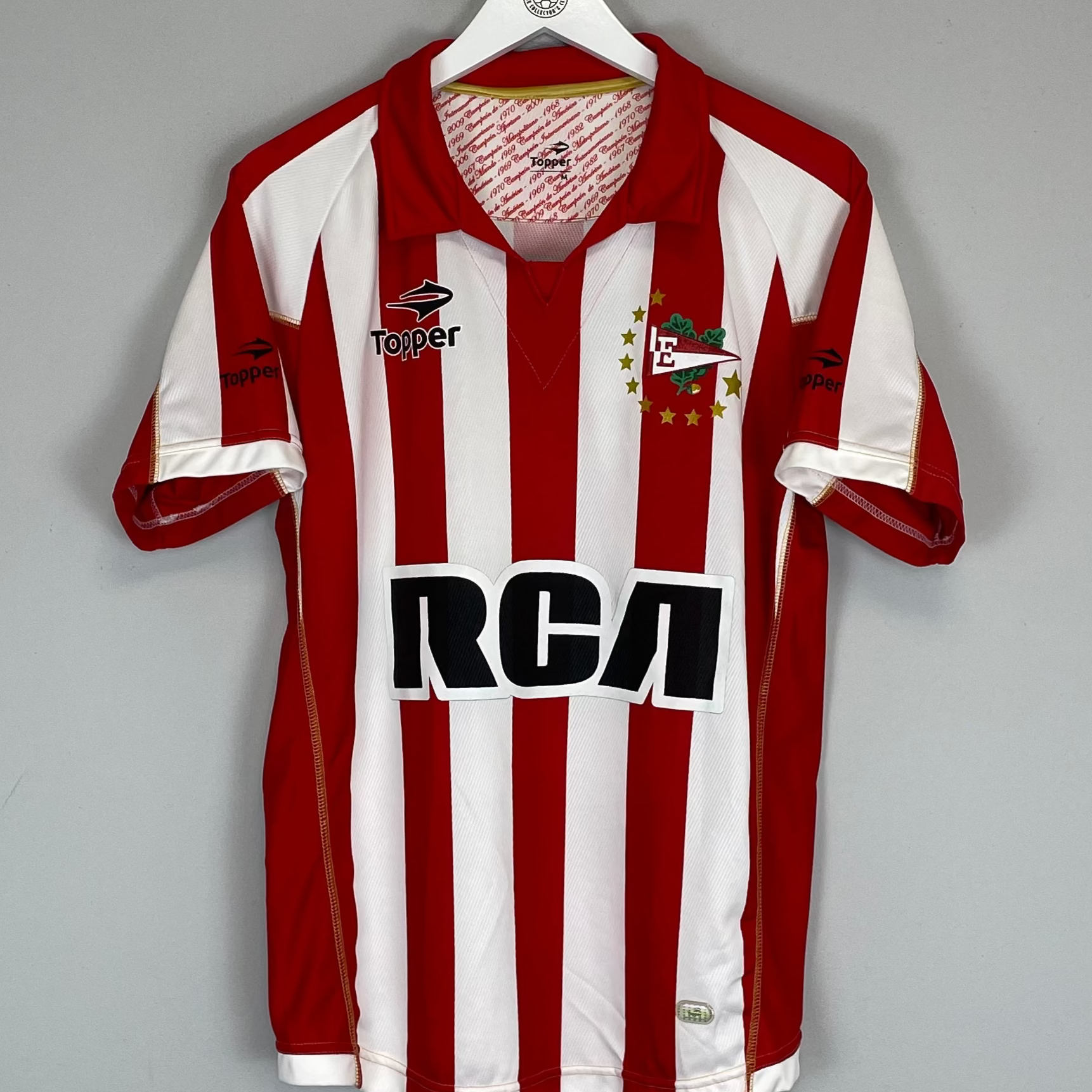 Shop 2009/10 ESTUDIANTES NUNEZ #18 HOME SHIRT (M) TOPPER, classic football shirts, vintage football shirts & retro soccer jerseys at Cult Kits