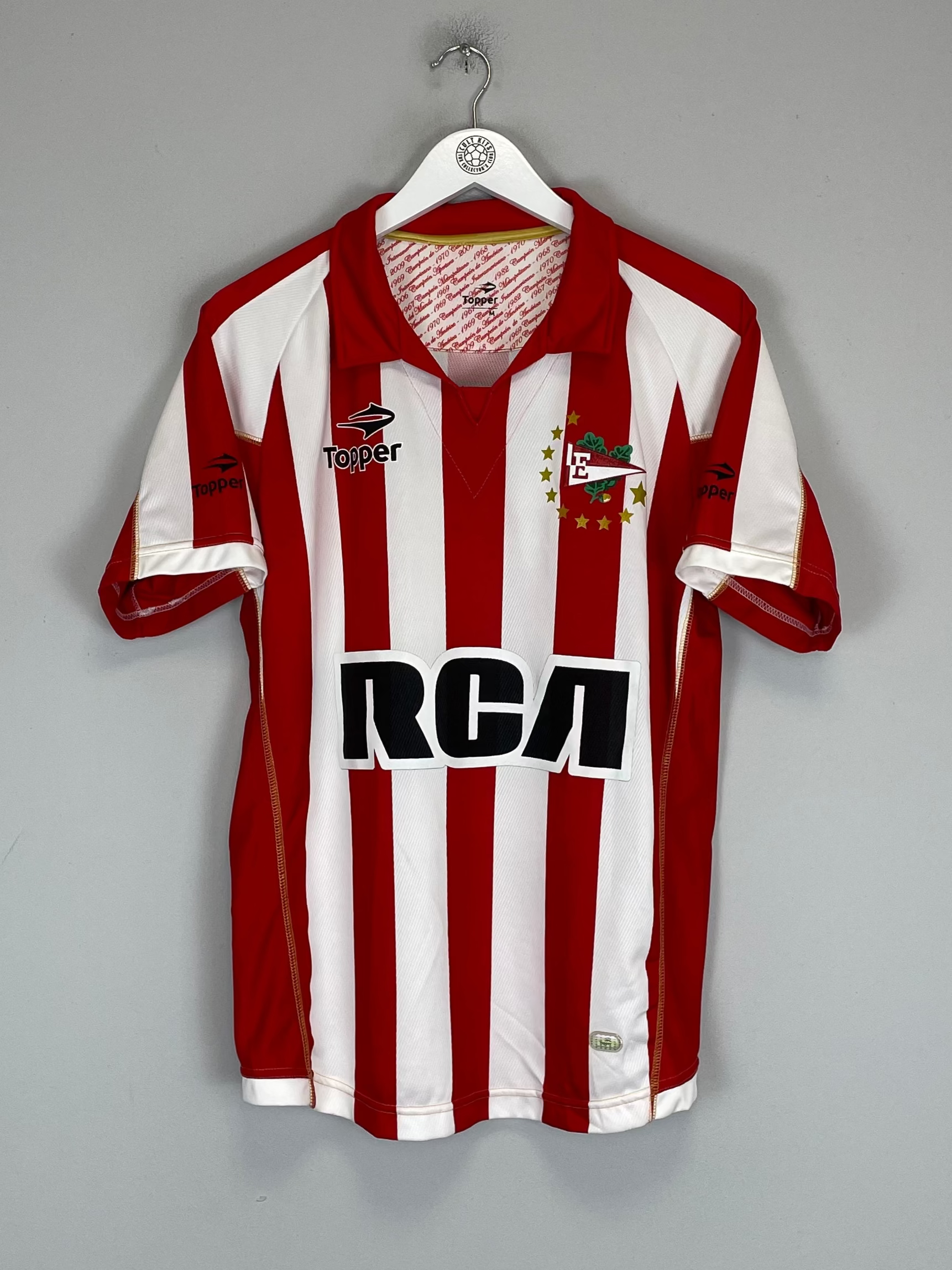 Shop 2009/10 ESTUDIANTES NUNEZ #18 HOME SHIRT (M) TOPPER, classic football shirts, vintage football shirts & retro soccer jerseys at Cult Kits