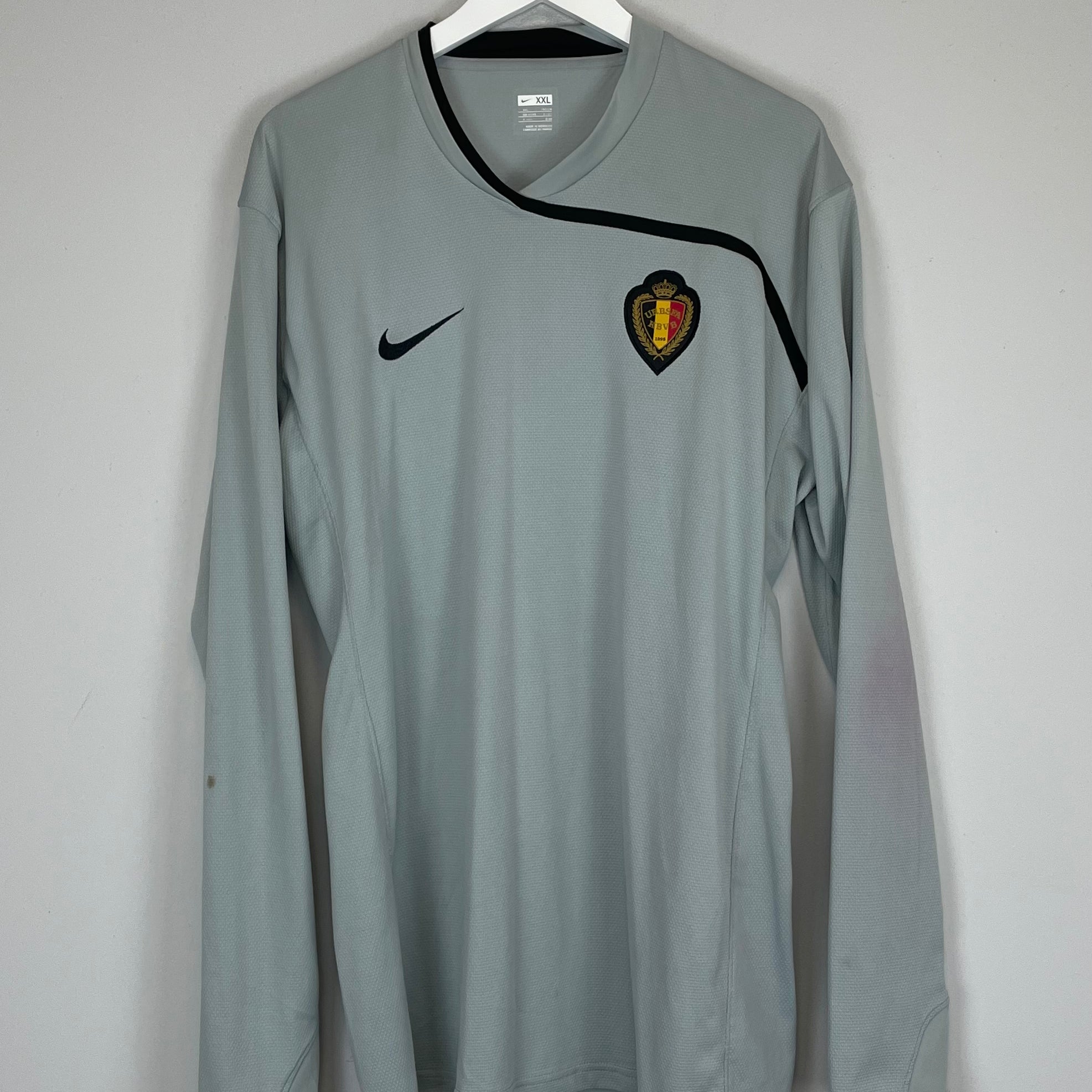 Shop 2008/09 BELGIUM *PLAYER ISSUE* GK SHIRT (XXL) NIKE, classic football shirts, vintage football shirts & retro soccer jerseys at Cult Kits