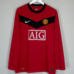 Shop 2009/10 MANCHESTER UNITED SCHOLES #18 L/S HOME SHIRT (L) NIKE, classic football shirts, vintage football shirts & retro soccer jerseys at Cult Kits
