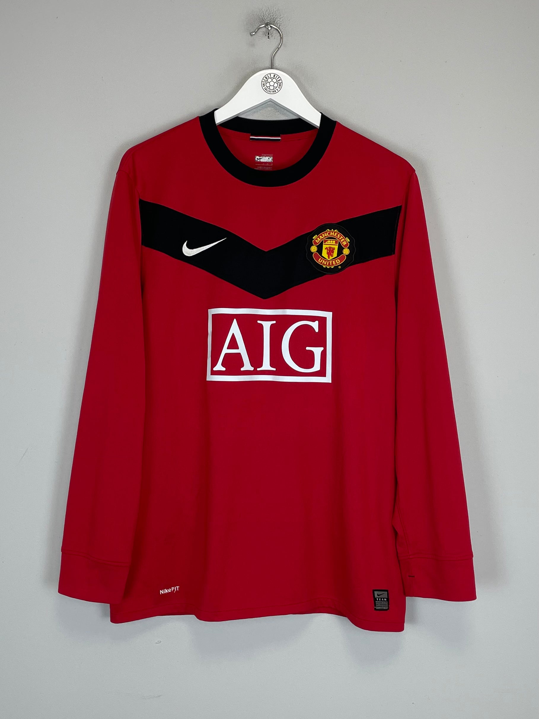 Shop 2009/10 MANCHESTER UNITED SCHOLES #18 L/S HOME SHIRT (L) NIKE, classic football shirts, vintage football shirts & retro soccer jerseys at Cult Kits