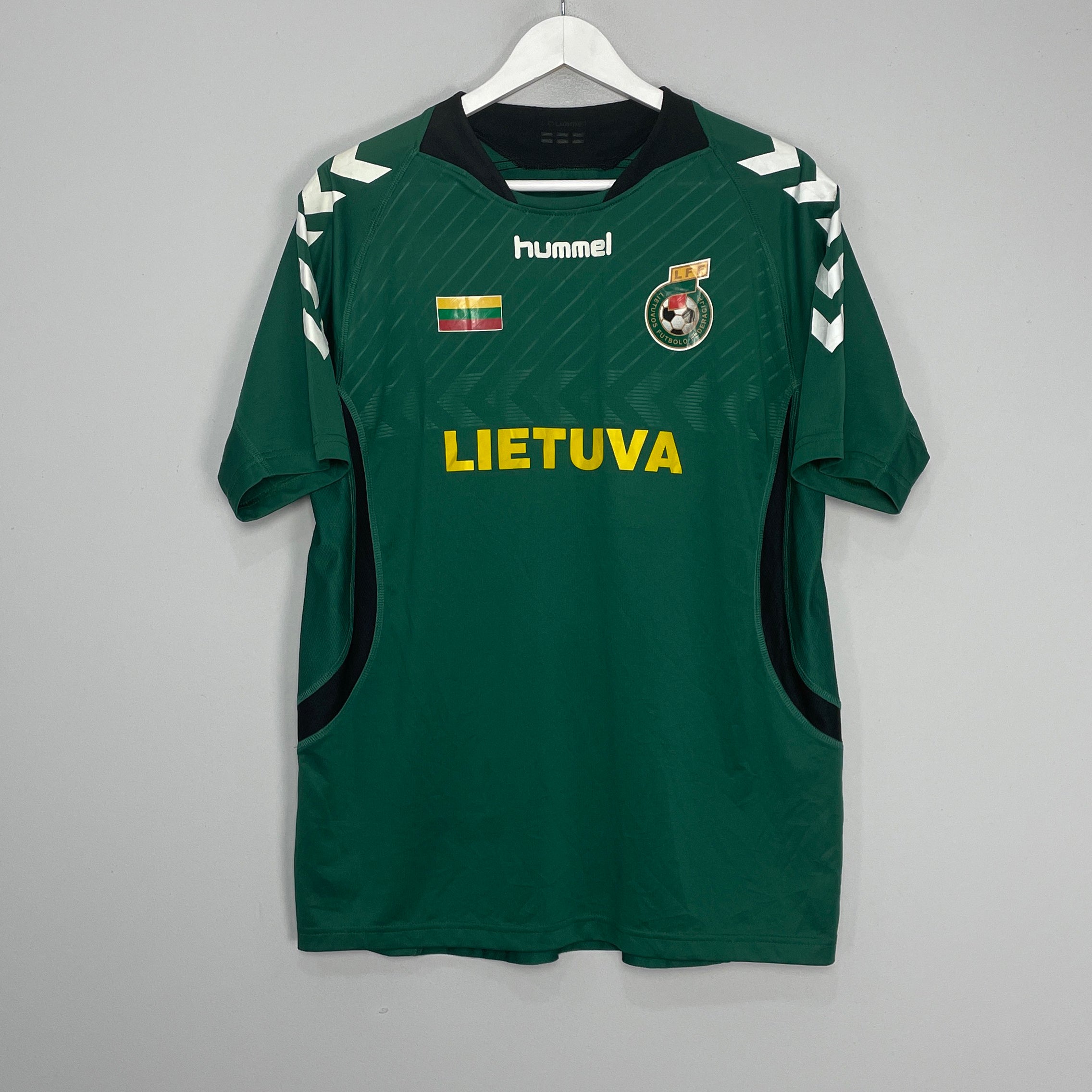Shop 2013/14 LITHUANIA AWAY SHIRT (L) HUMMEL, classic football shirts, vintage football shirts & retro soccer jerseys at Cult Kits