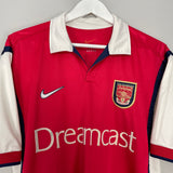 Shop 1999/00 ARSENAL BERGKAMP #10 HOME SHIRT (M) NIKE, classic football shirts, vintage football shirts & retro soccer jerseys at Cult Kits