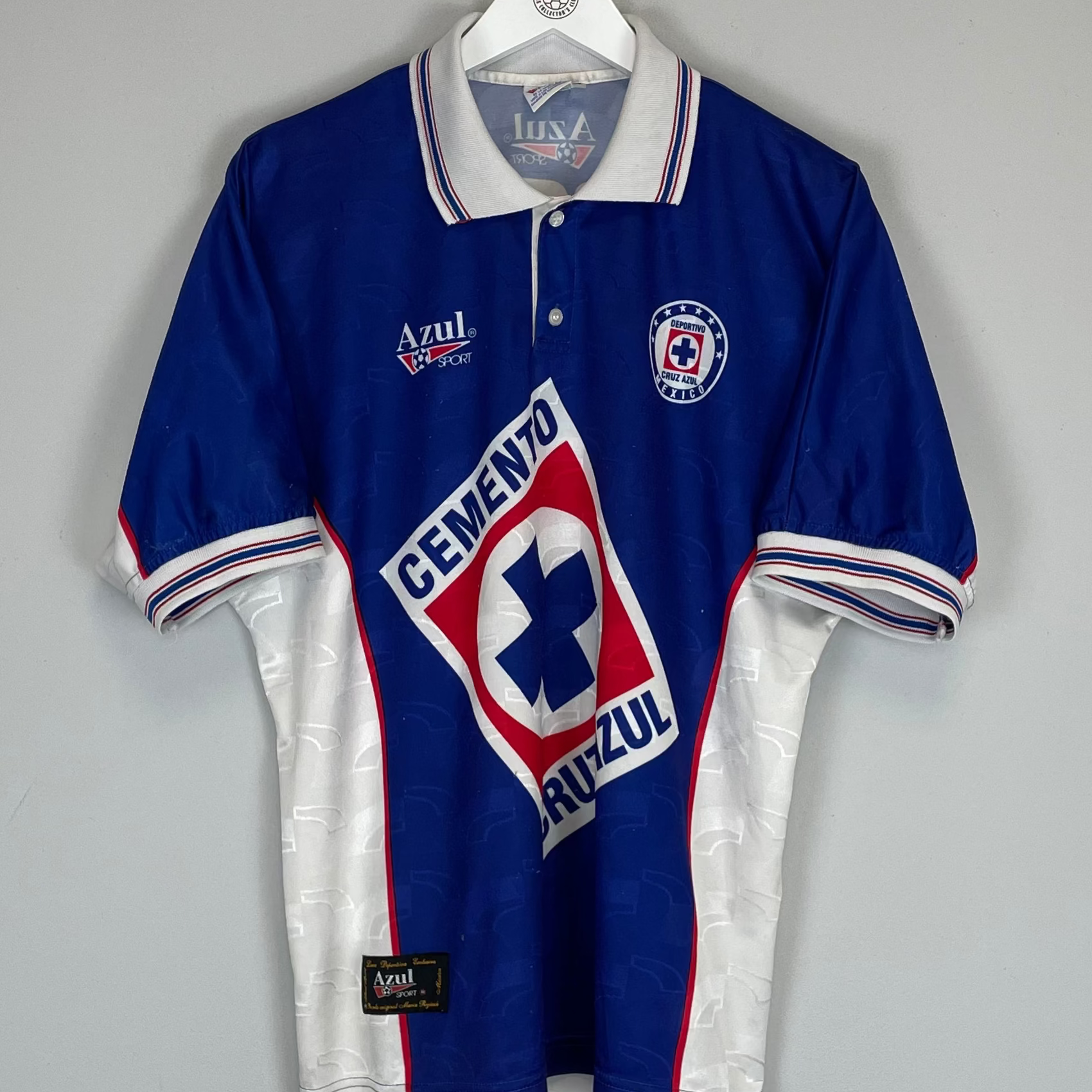 Shop 1997 CRUZ AZUL HOME SHIRT (L) AZUL SPORT, classic football shirts, vintage football shirts & retro soccer jerseys at Cult Kits