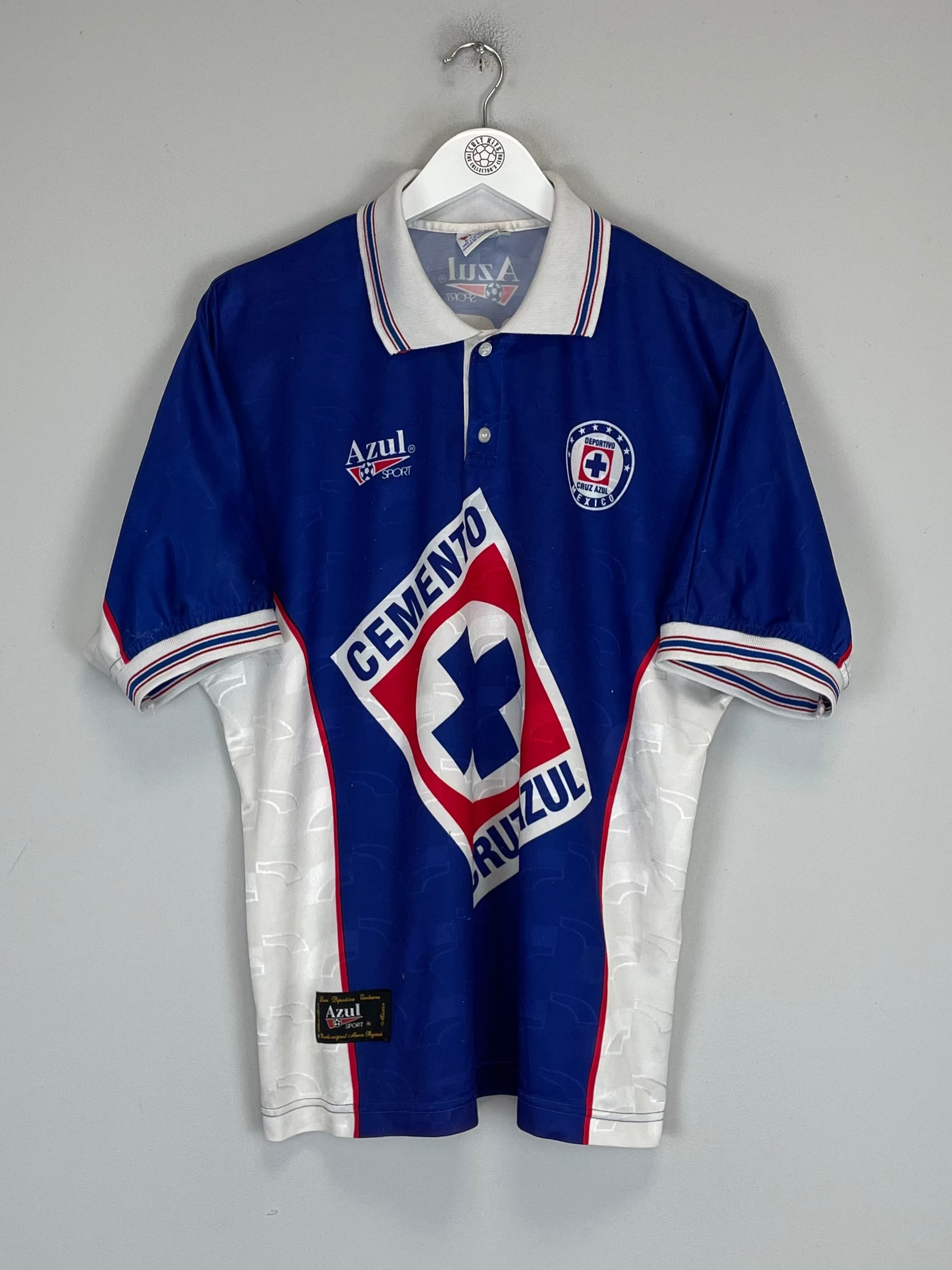 Shop 1997 CRUZ AZUL HOME SHIRT (L) AZUL SPORT, classic football shirts, vintage football shirts & retro soccer jerseys at Cult Kits