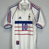 Shop 1998/00 FRANCE ZIDANE #10 AWAY SHIRT (M) ADIDAS, classic football shirts, vintage football shirts & retro soccer jerseys at Cult Kits