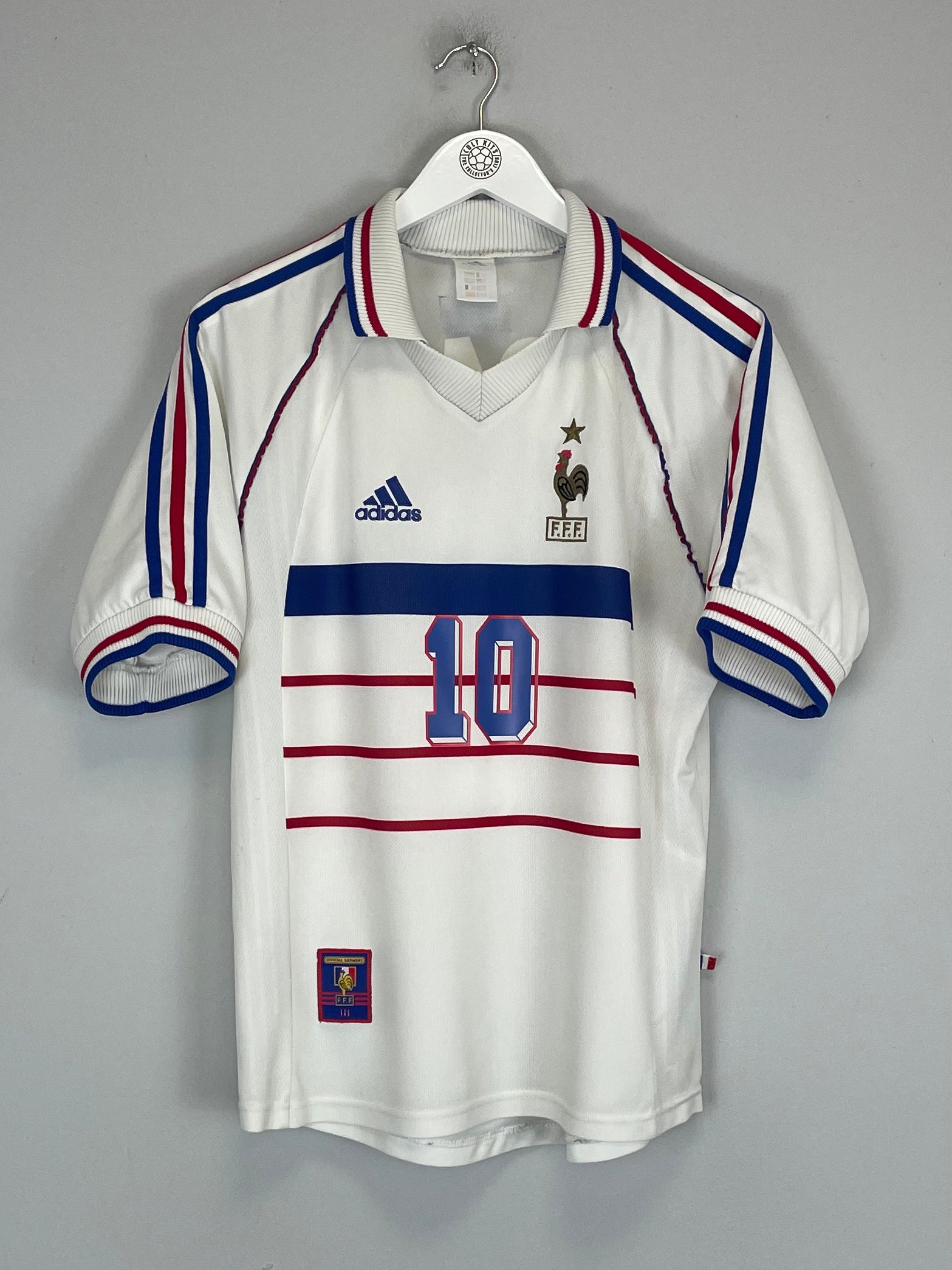 Shop 1998/00 FRANCE ZIDANE #10 AWAY SHIRT (M) ADIDAS, classic football shirts, vintage football shirts & retro soccer jerseys at Cult Kits