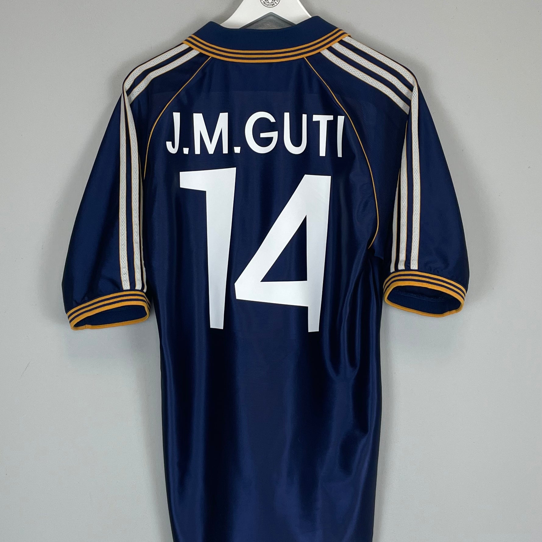 Shop 1998/00 REAL MADRID GUTI #14 THIRD SHIRT (M) ADIDAS, classic football shirts, vintage football shirts & retro soccer jerseys at Cult Kits